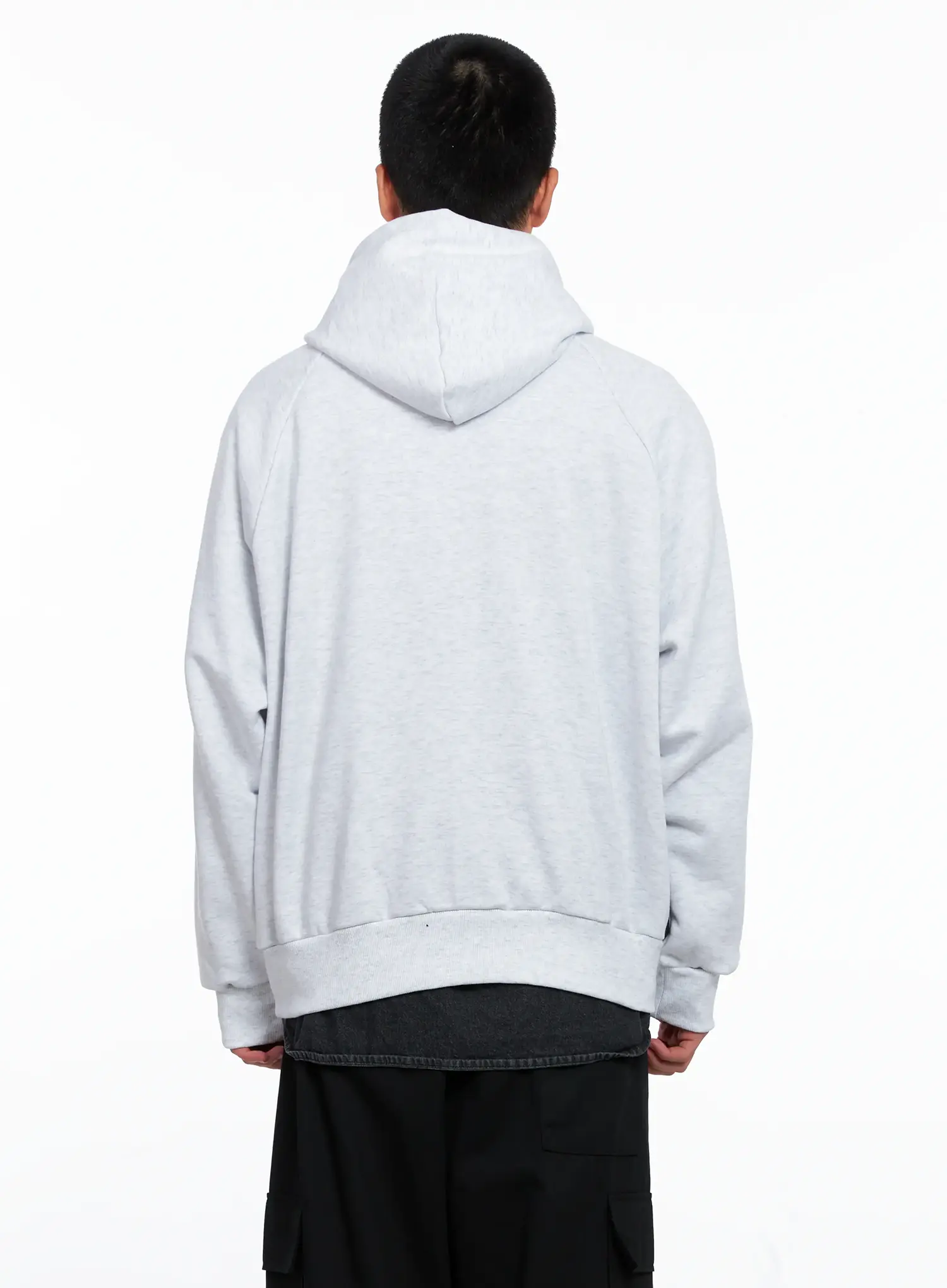 Men's Raglan Graphic High Neck Hoodie IS510 - Image 6