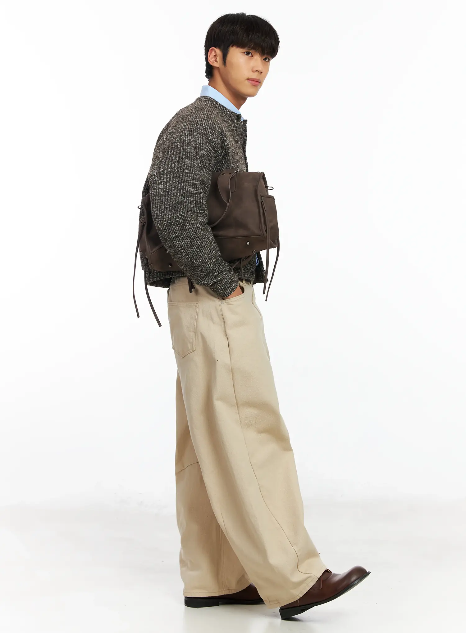 Men's Raglan Knit Jacket IF504 - Image 9