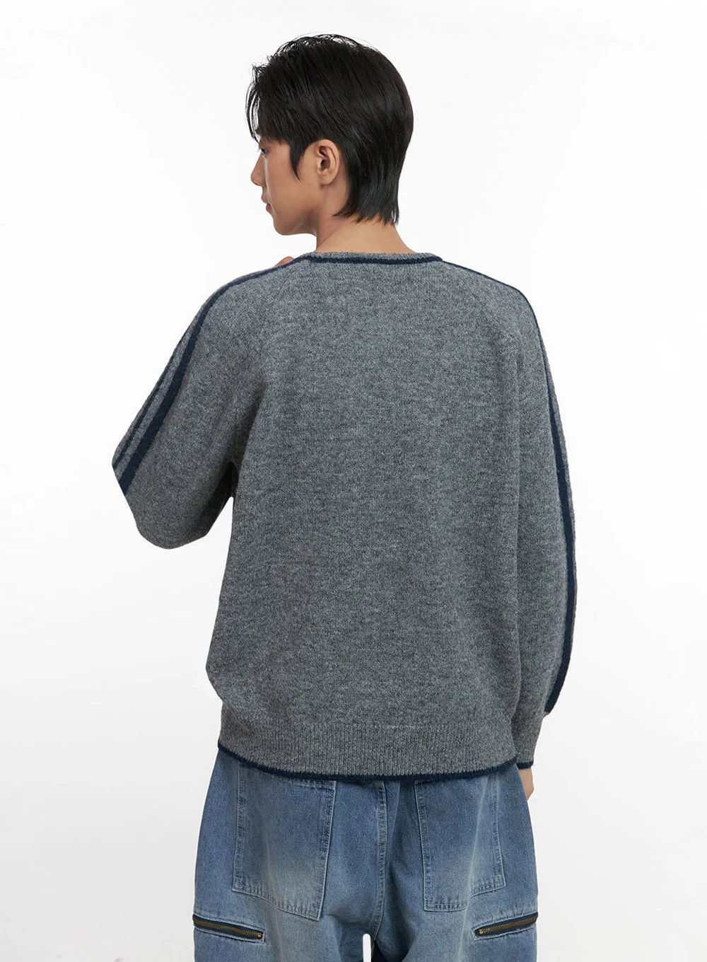 Men's Raglan Knit Long Sleeve ID406 - Image 5
