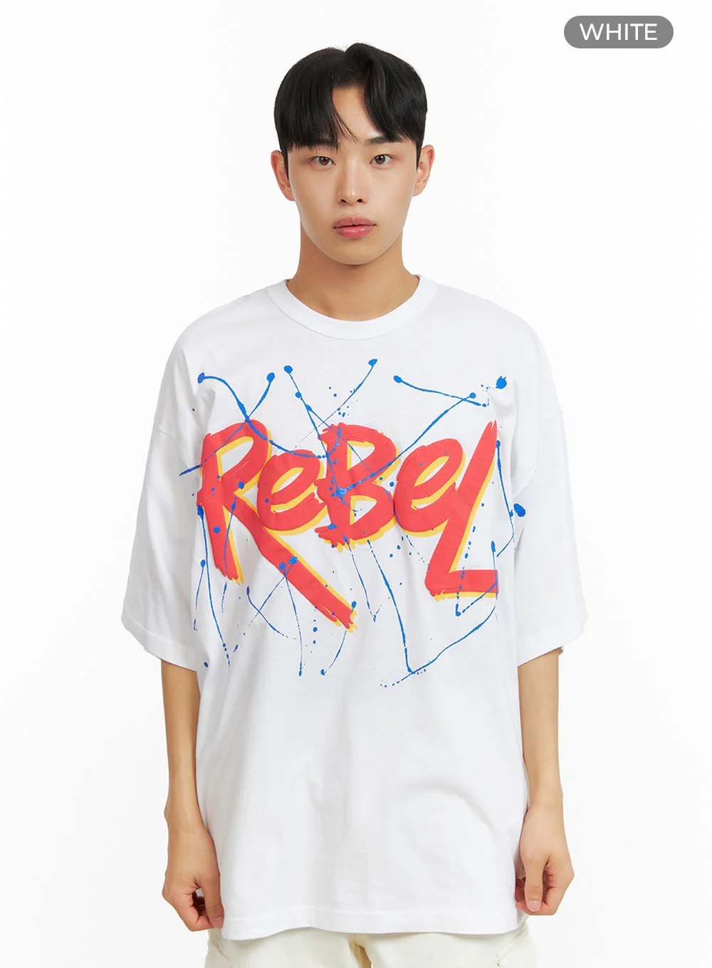 Men's Rebel Oversized Graphic T-Shirt IU412 - Image 10