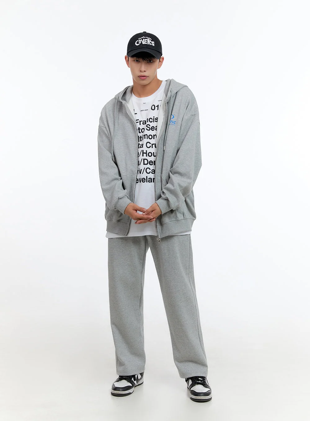 Men's Relaxed Fit Cotton Sweatpants (Gray) IS413 - Image 3