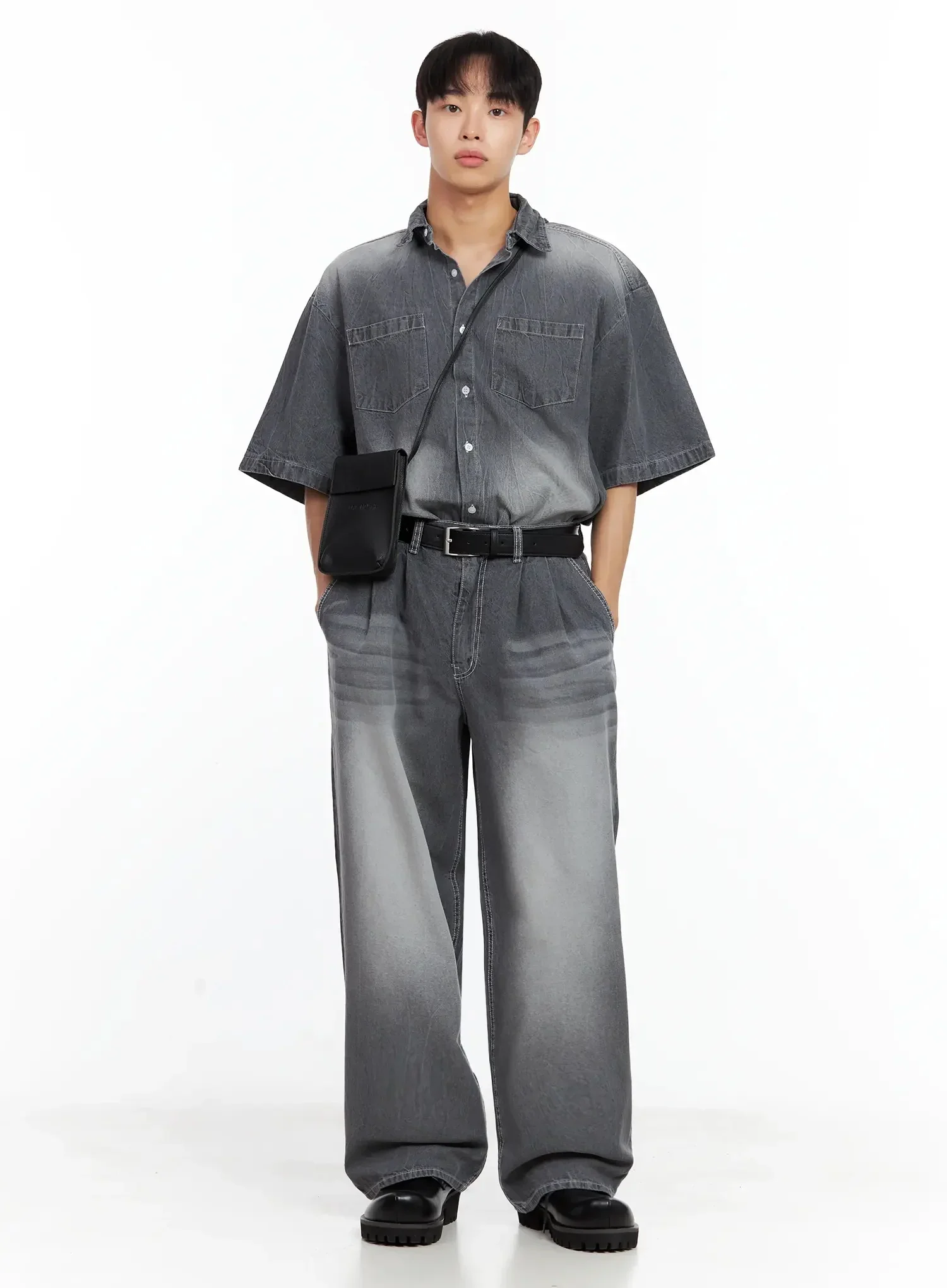 Men's Relaxed-Fit Vintage Denim Jeans IL516