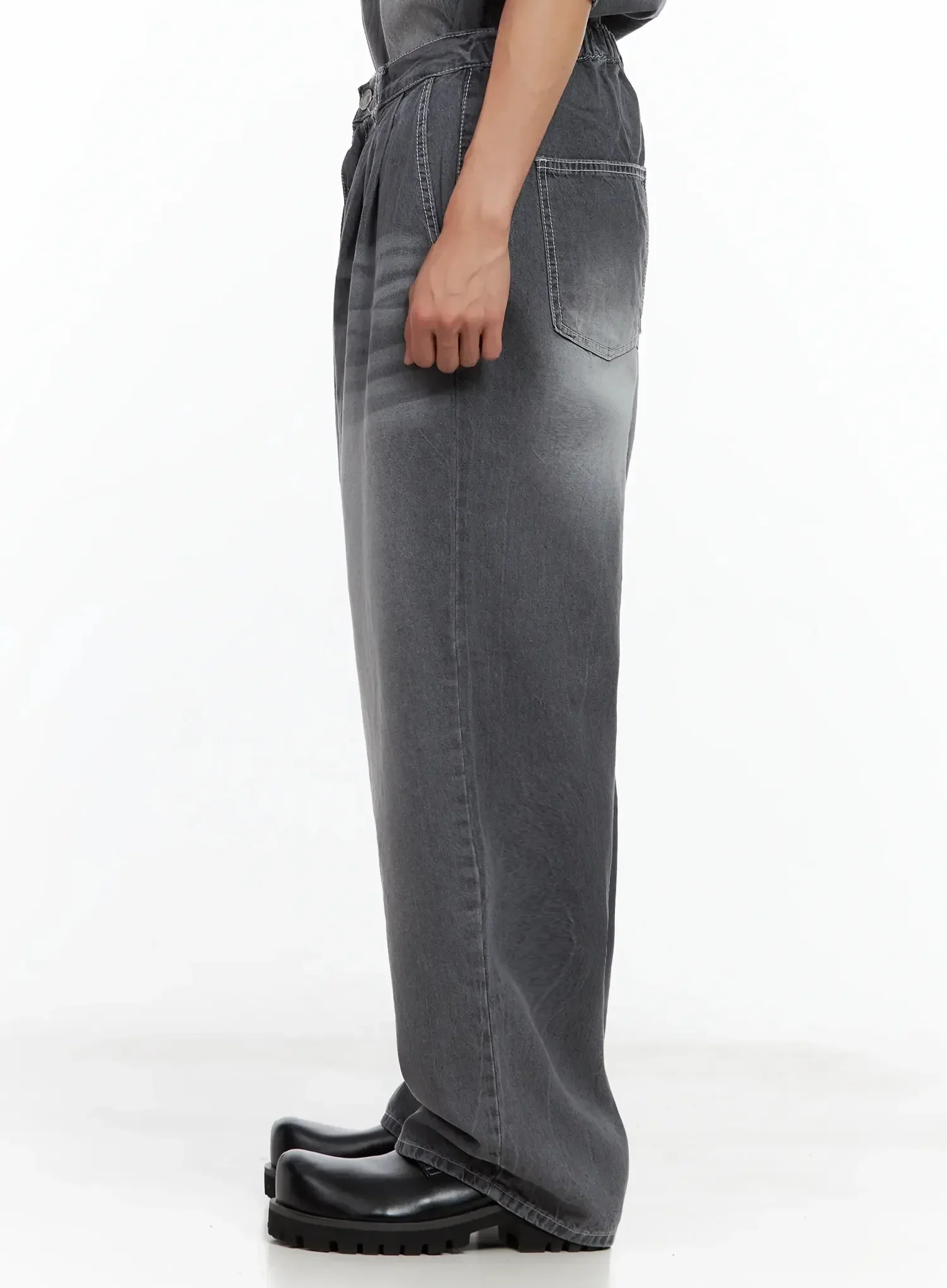 Men's Relaxed-Fit Vintage Denim Jeans IL516 - Image 10