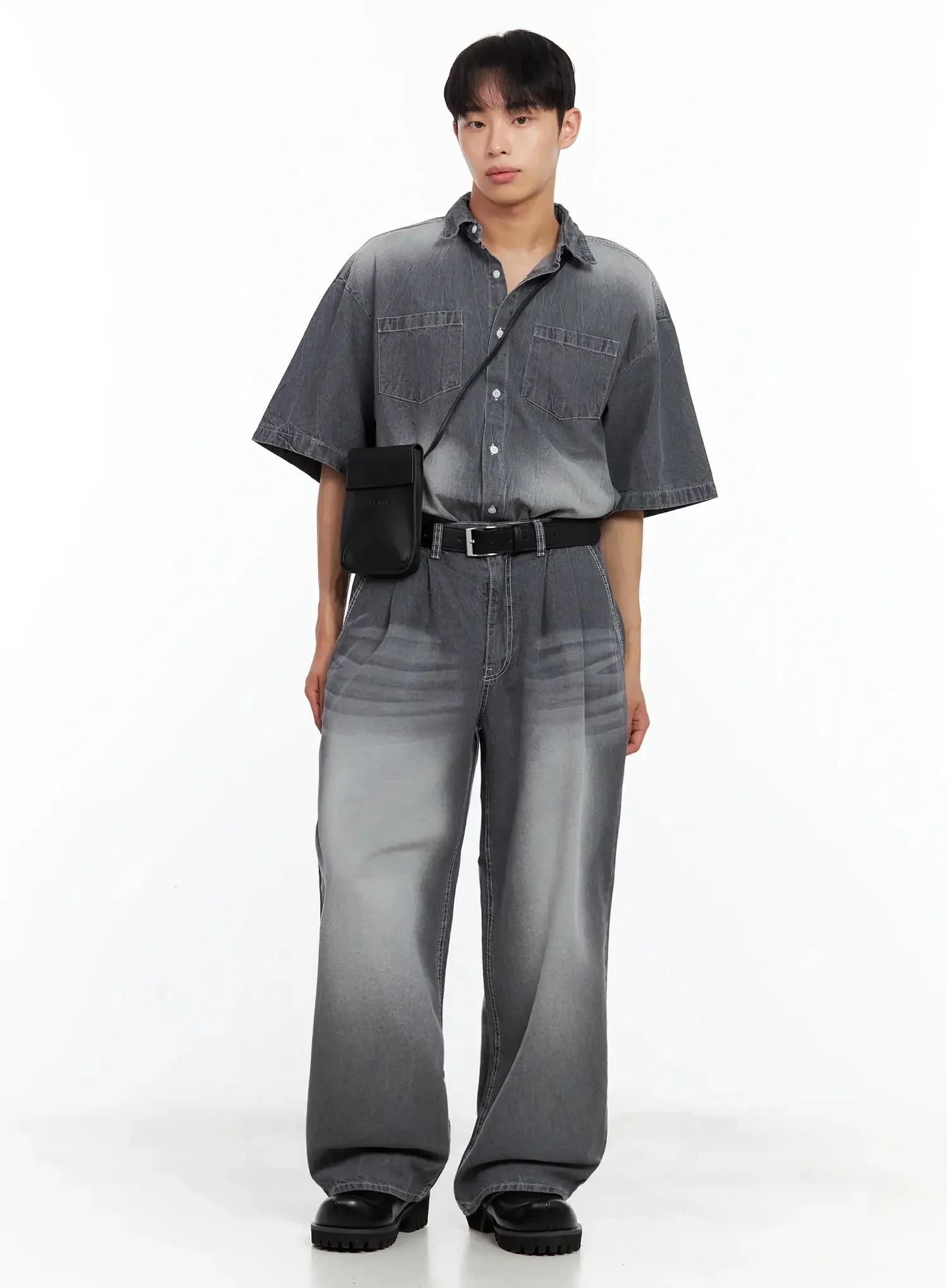 Men's Relaxed-Fit Vintage Denim Jeans IL516 - Image 13