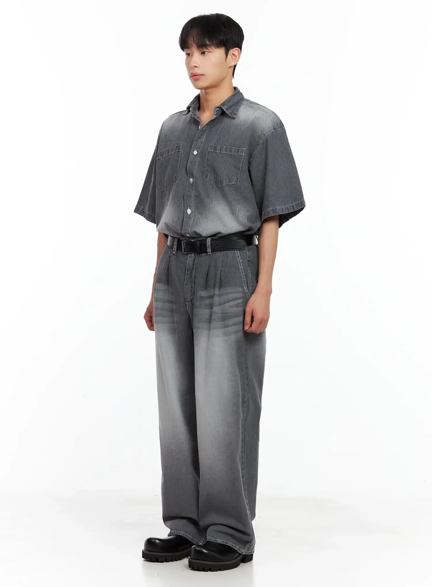 Men's Relaxed-Fit Vintage Denim Jeans IL516 - Image 5