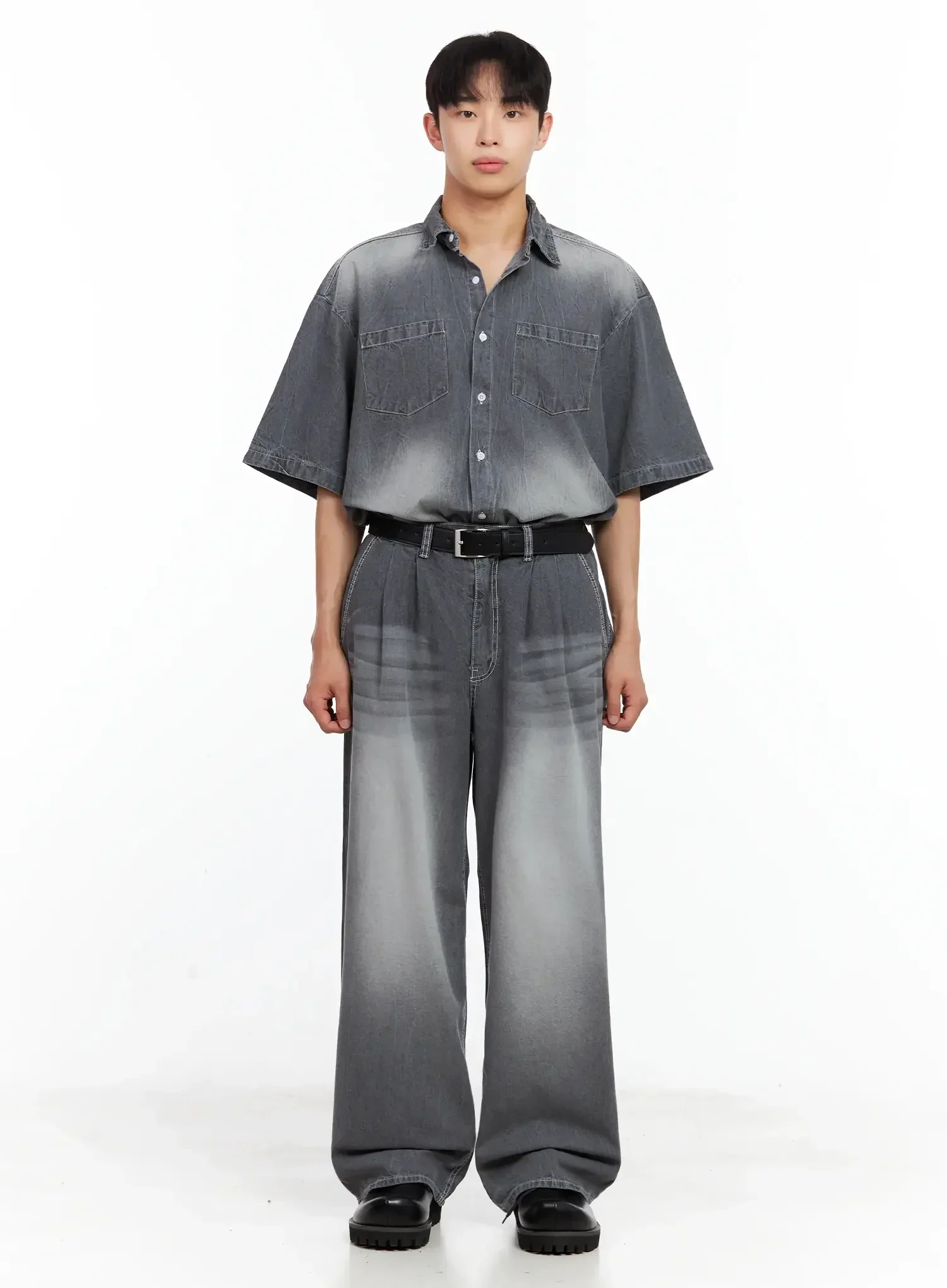 Men's Relaxed-Fit Vintage Denim Jeans IL516 - Image 6
