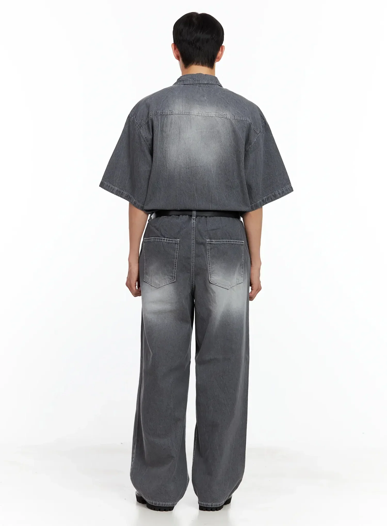 Men's Relaxed-Fit Vintage Denim Jeans IL516 - Image 8