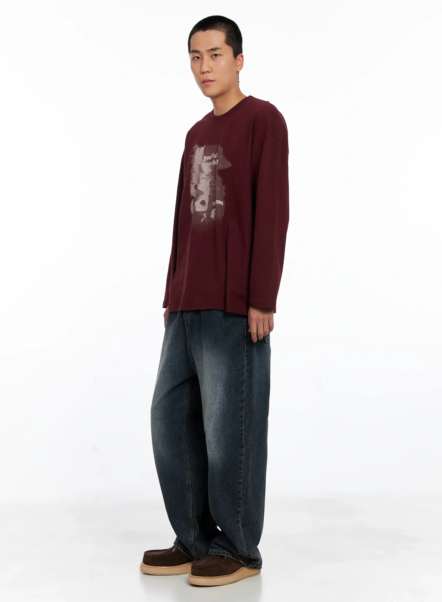 Men's Relaxed-Fit Washed Jeans IS509 - Image 13