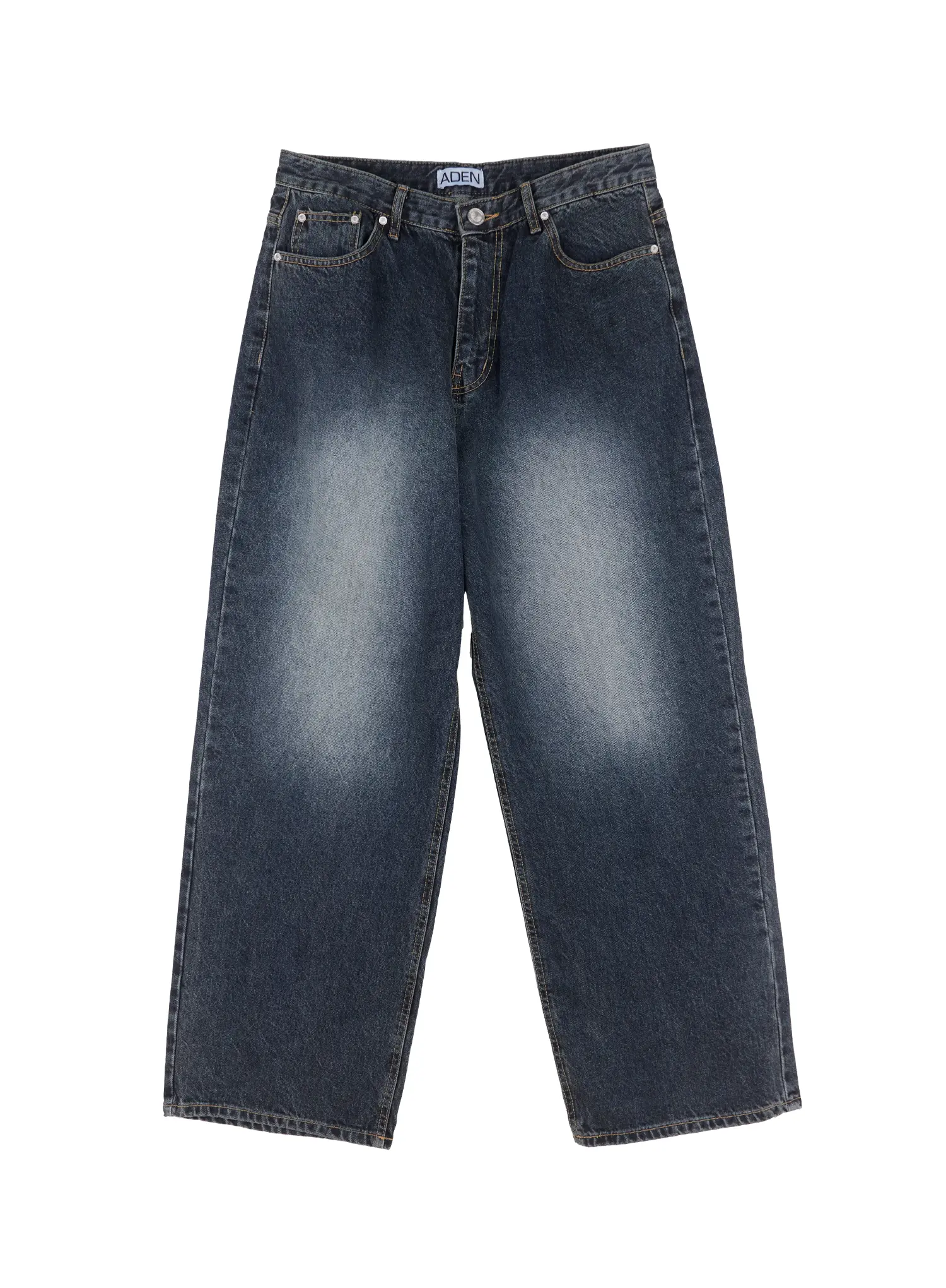 Men's Relaxed-Fit Washed Jeans IS509 - Image 14