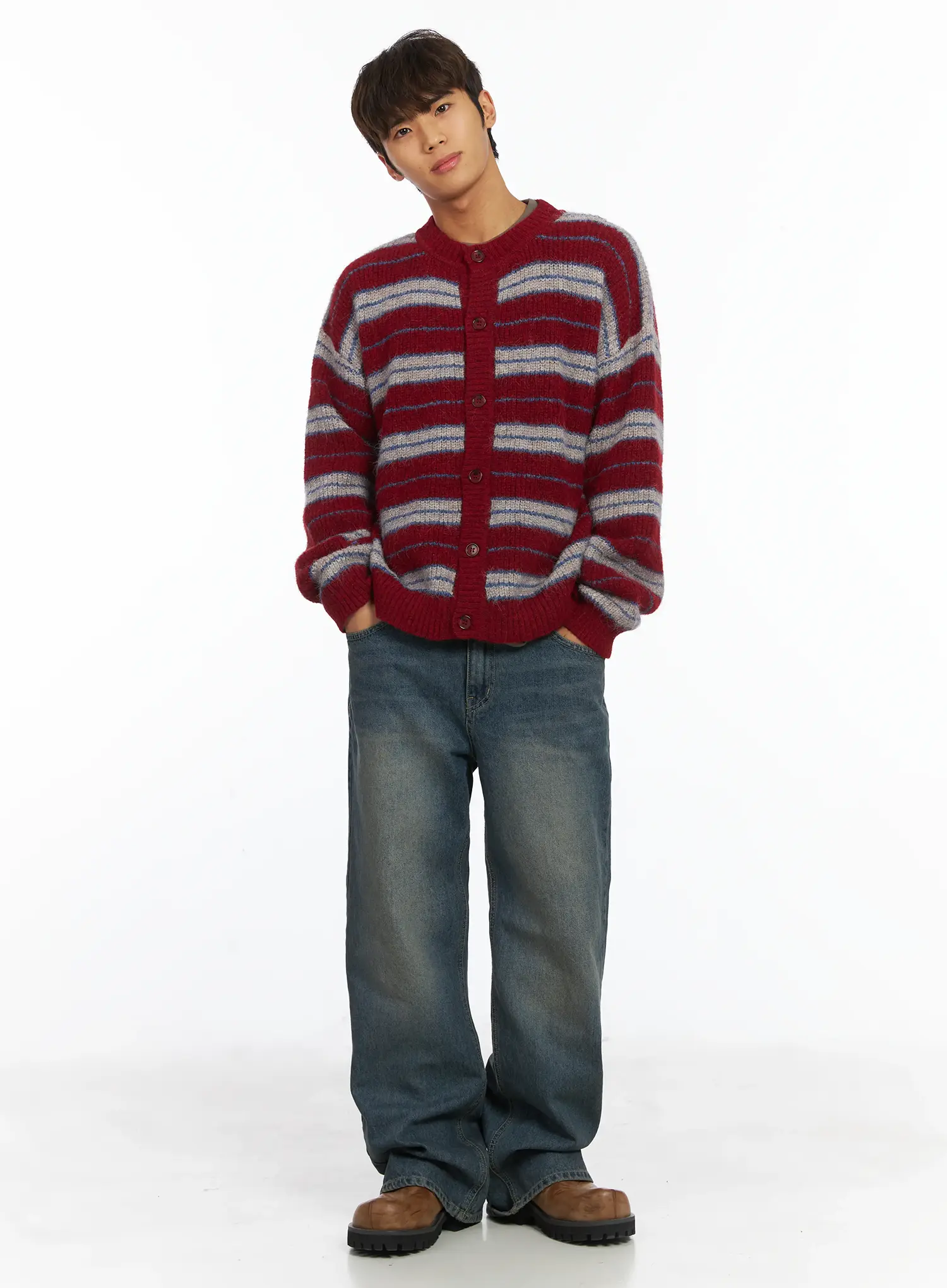 Men's Relaxed Semi-Flared Jeans IJ514 - Image 10