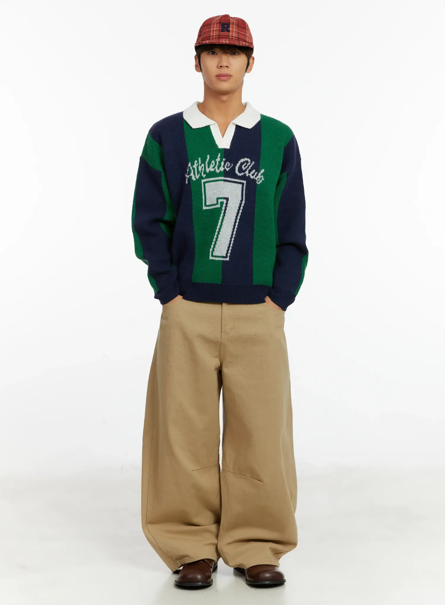 Men's Retro Athletic Club Knit Sweater ID523 - Image 10