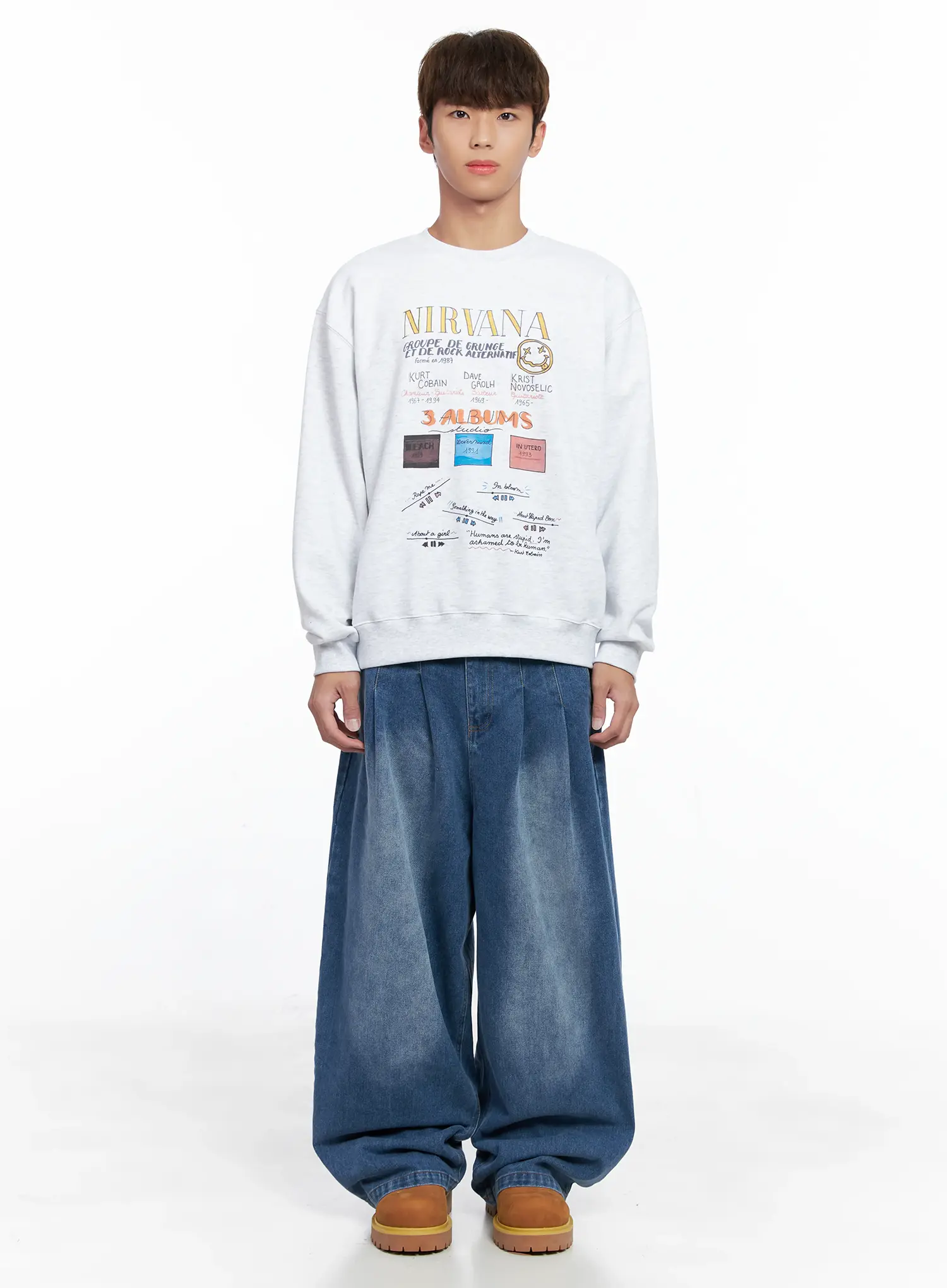 Men's Retro Band Graphic Sweatshirt IO502 - Image 3