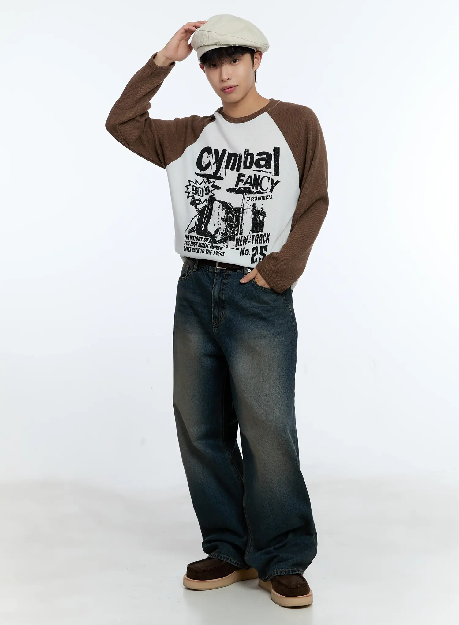 Men's Retro Long Sleeve Shirt IG519 - Image 2