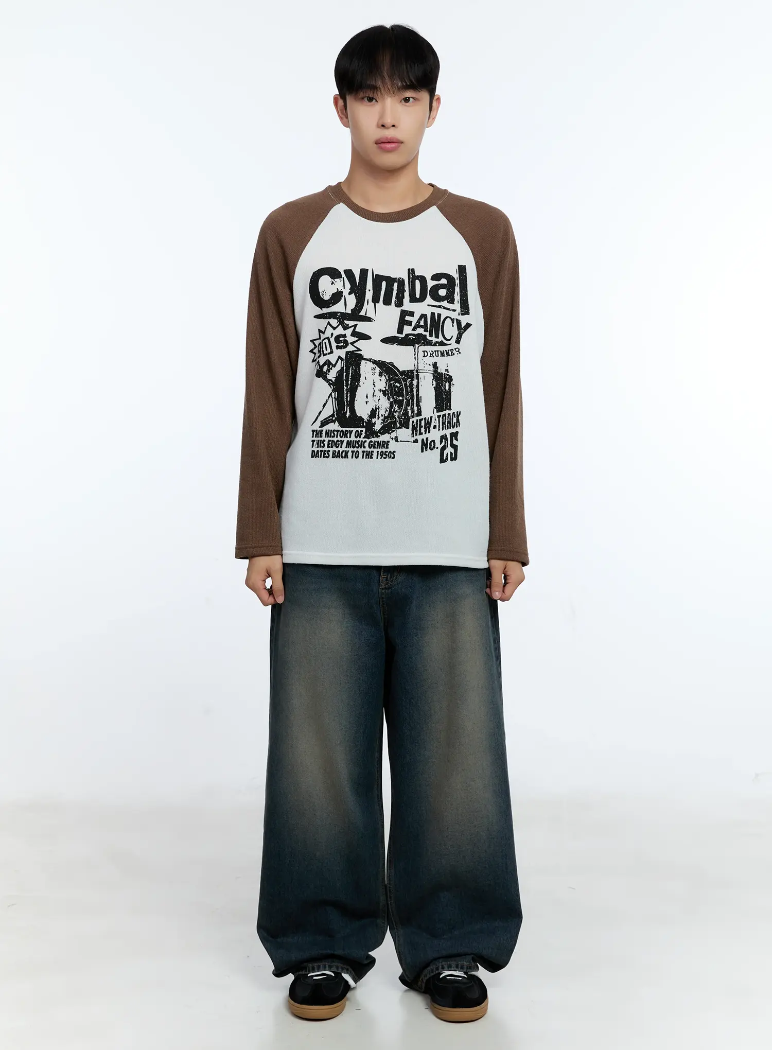 Men's Retro Long Sleeve Shirt IG519 - Image 3