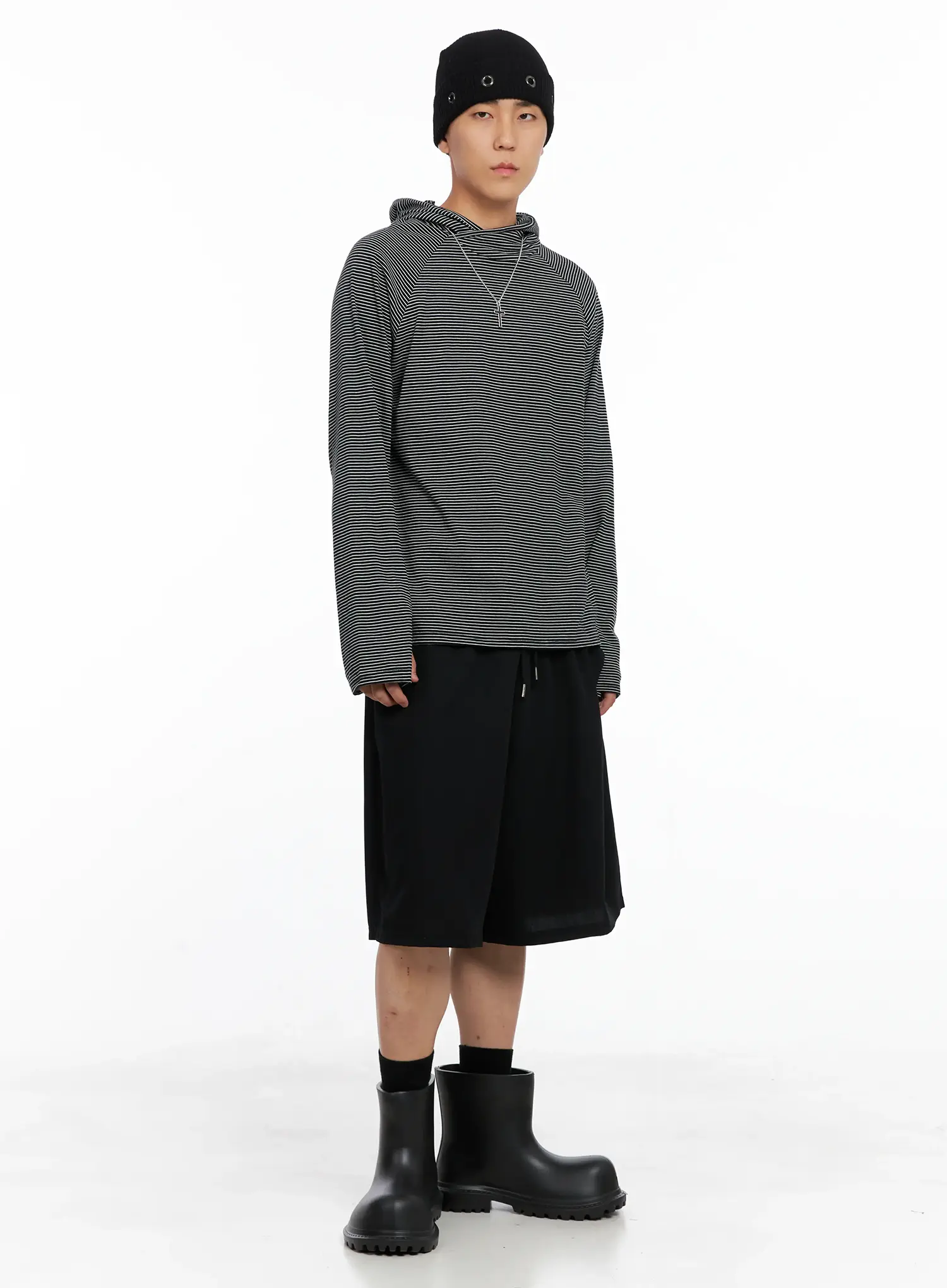 Men's Ribbed Eyelet Beanie IS502 - Image 9