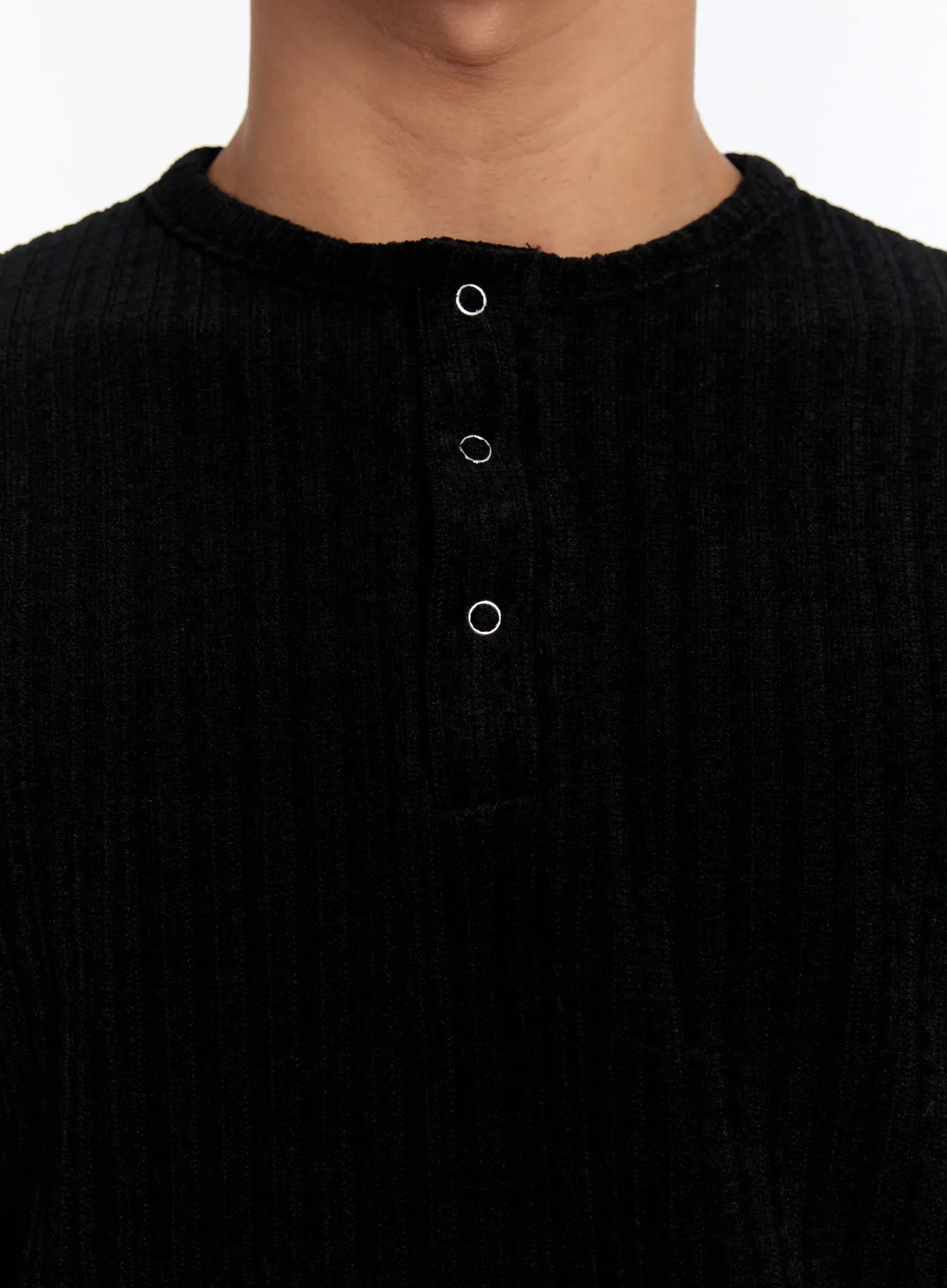 Men's Ribbed Henley Sweater IN528 - Image 11