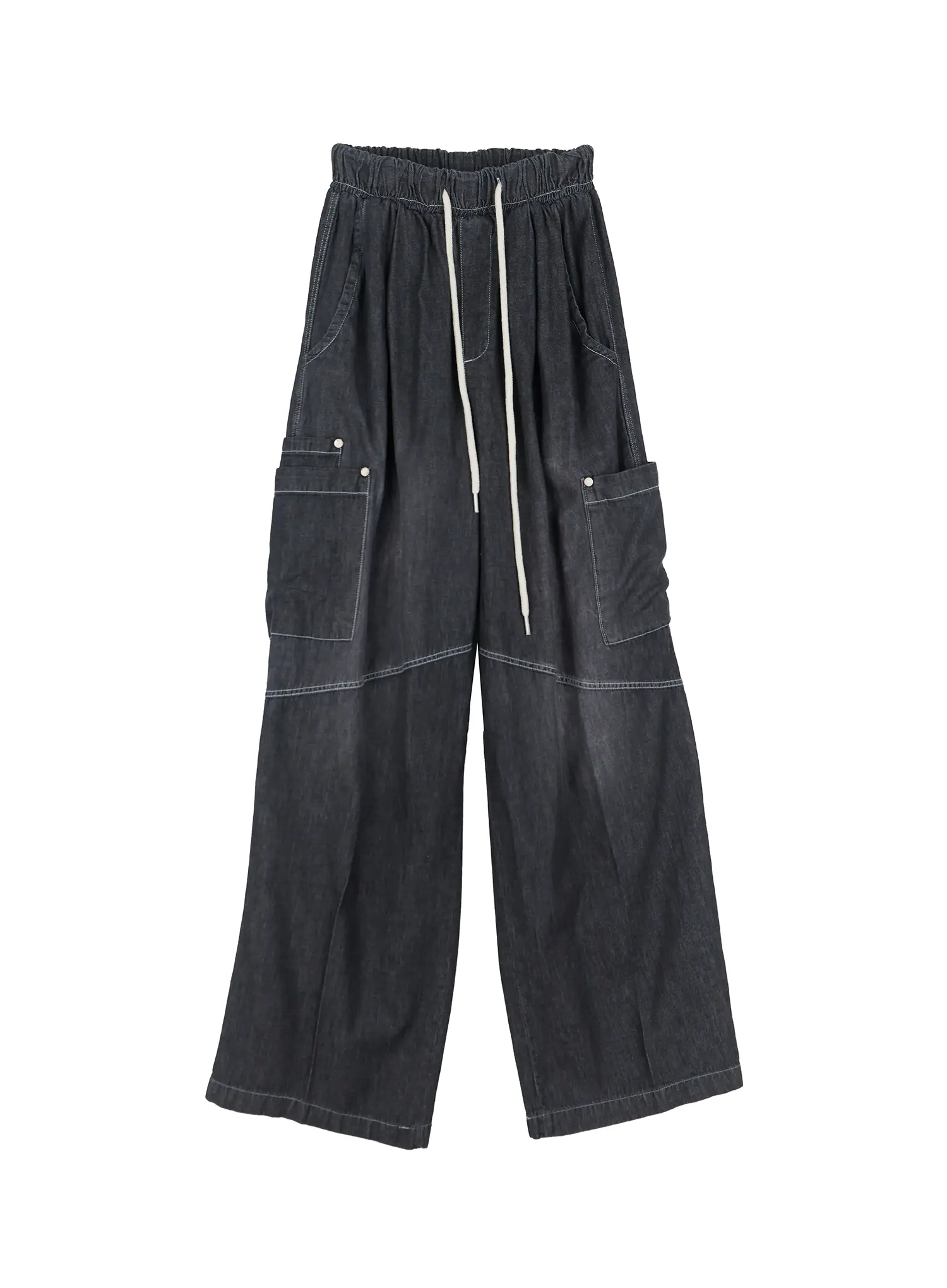 Men's Rivet Detail Wide Jeans IL517 - Image 18