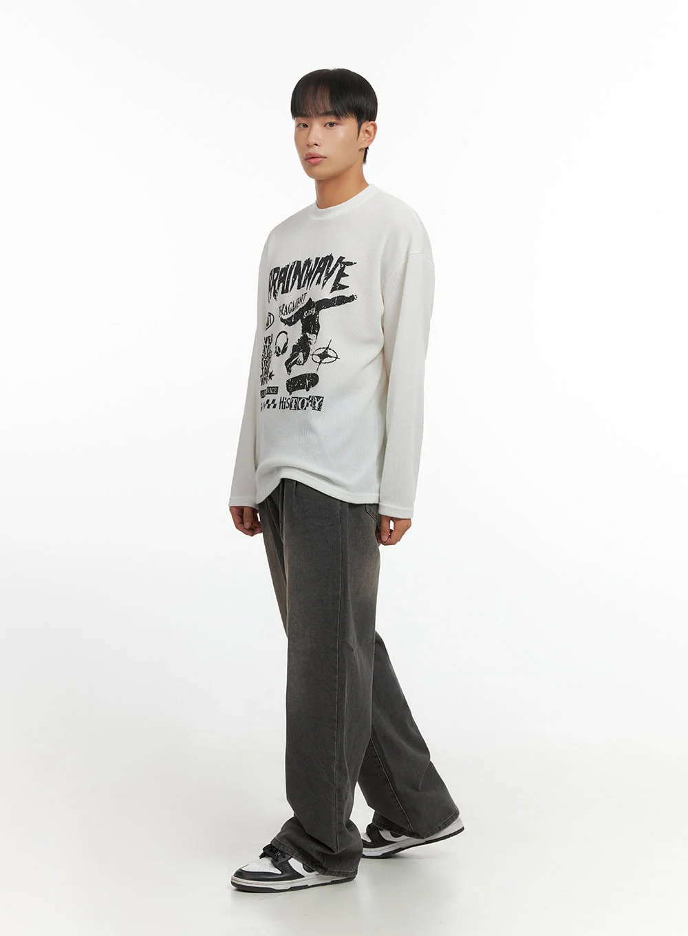 Men's Round Neck Graphic Top IO420 - Image 6