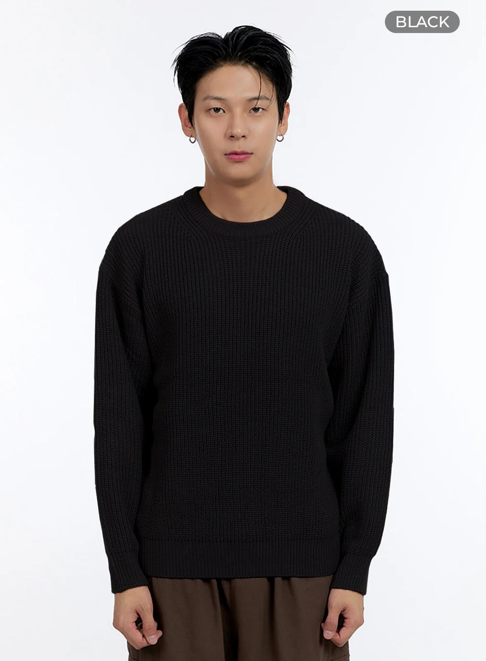 Men's Round Neck Knit Sweater IO428 - Image 11