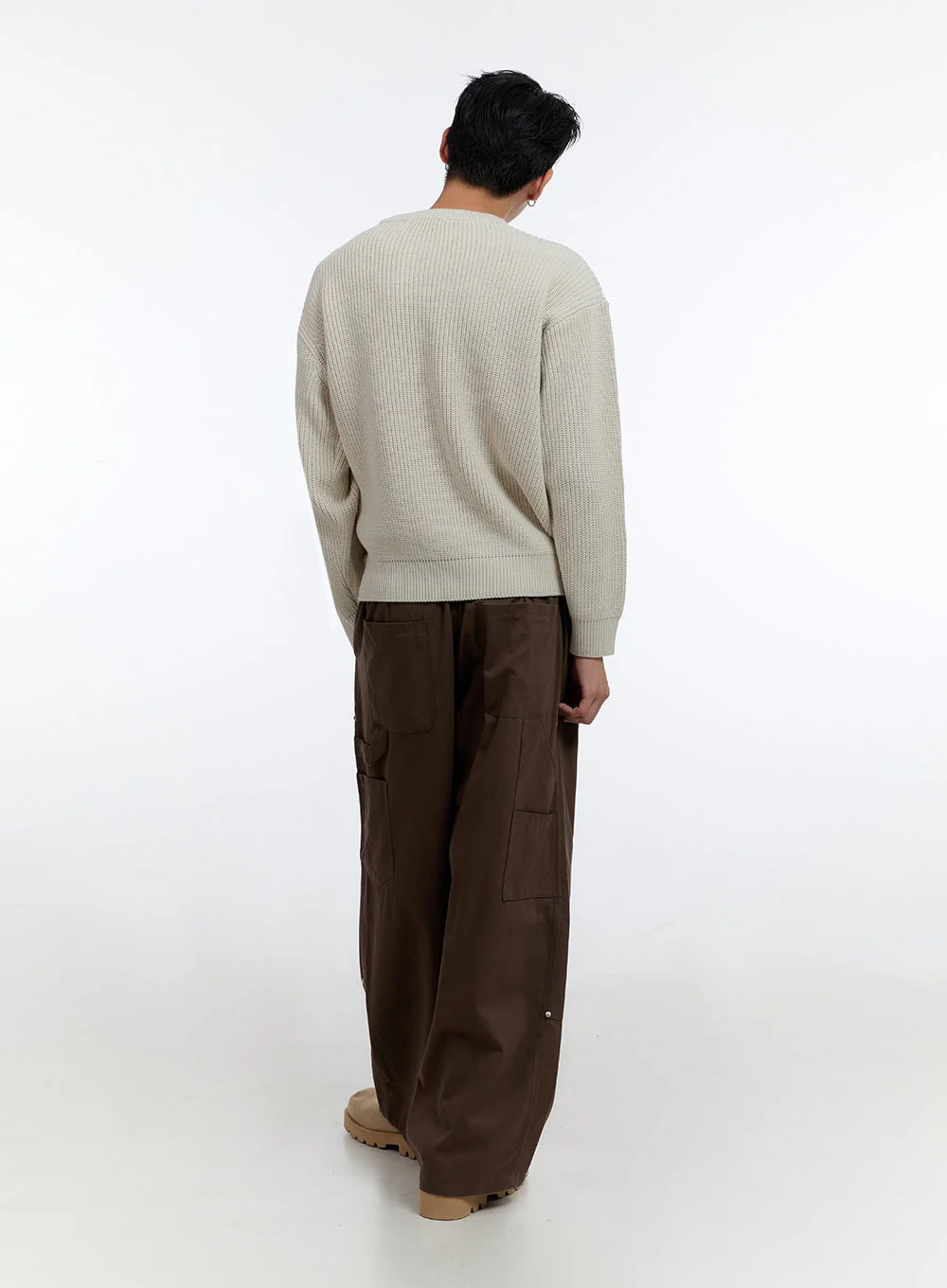 Men's Round Neck Knit Sweater IO428 - Image 8