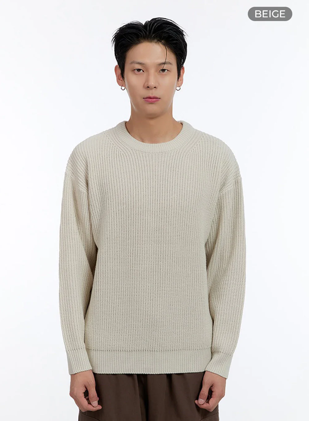 Men's Round Neck Knit Sweater IO428 - Image 9