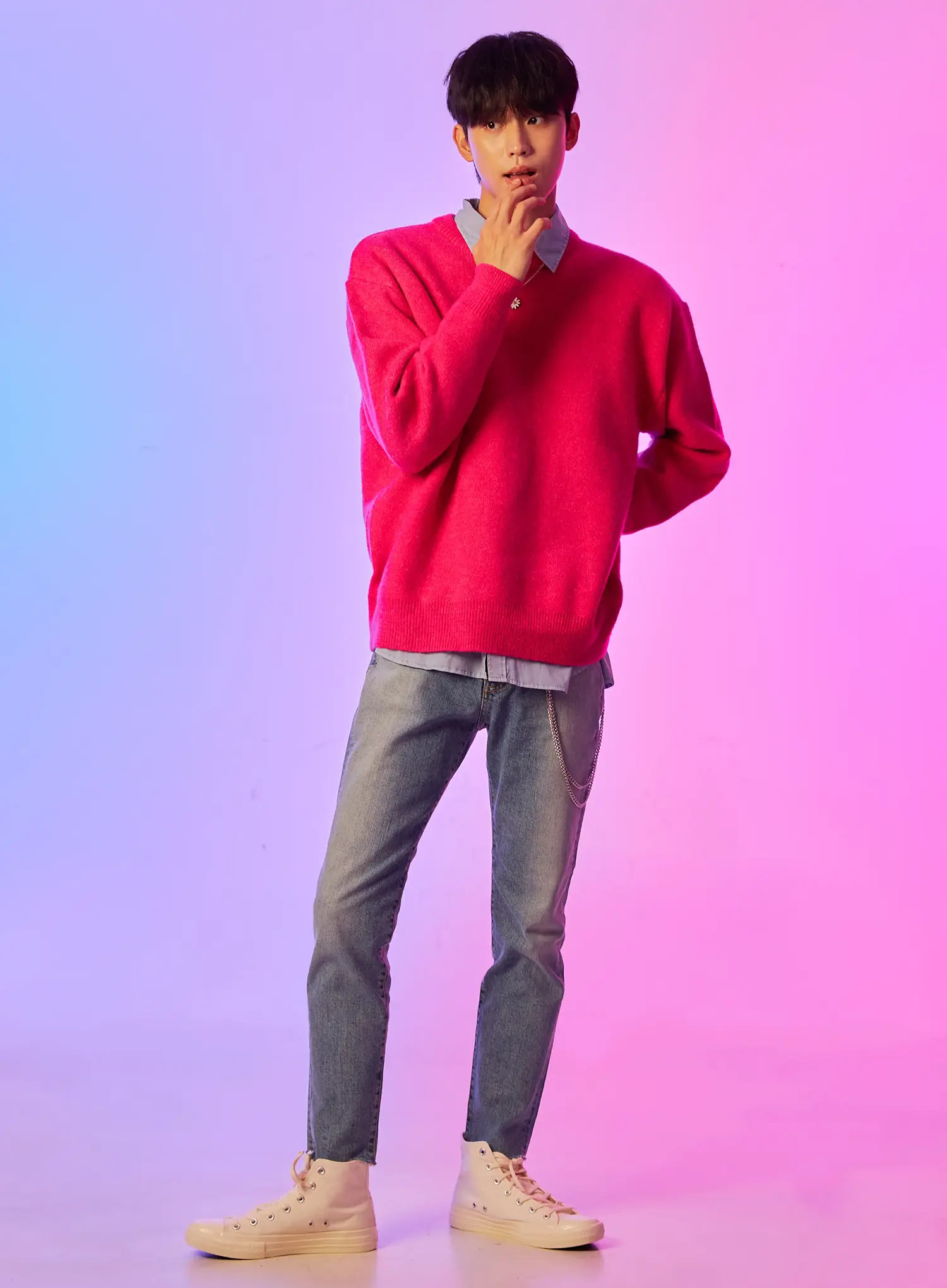 Men's Round Neck Sweater IO528 - Image 11