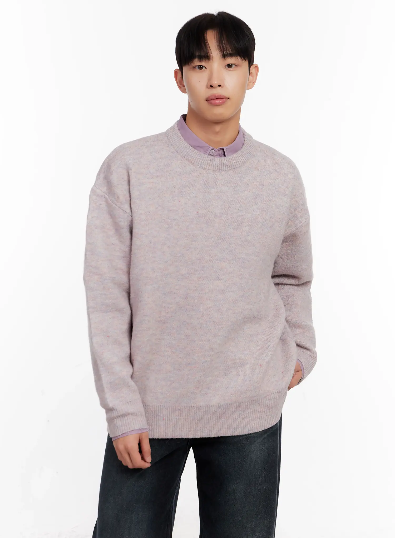 Men's Round Neck Sweater IO528 - Image 6