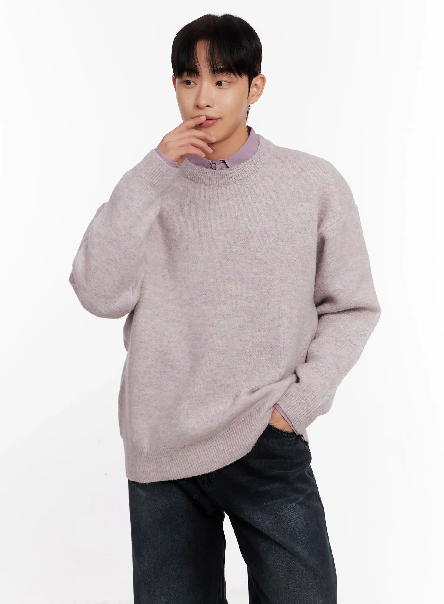 Men's Round Neck Sweater IO528 - Image 7