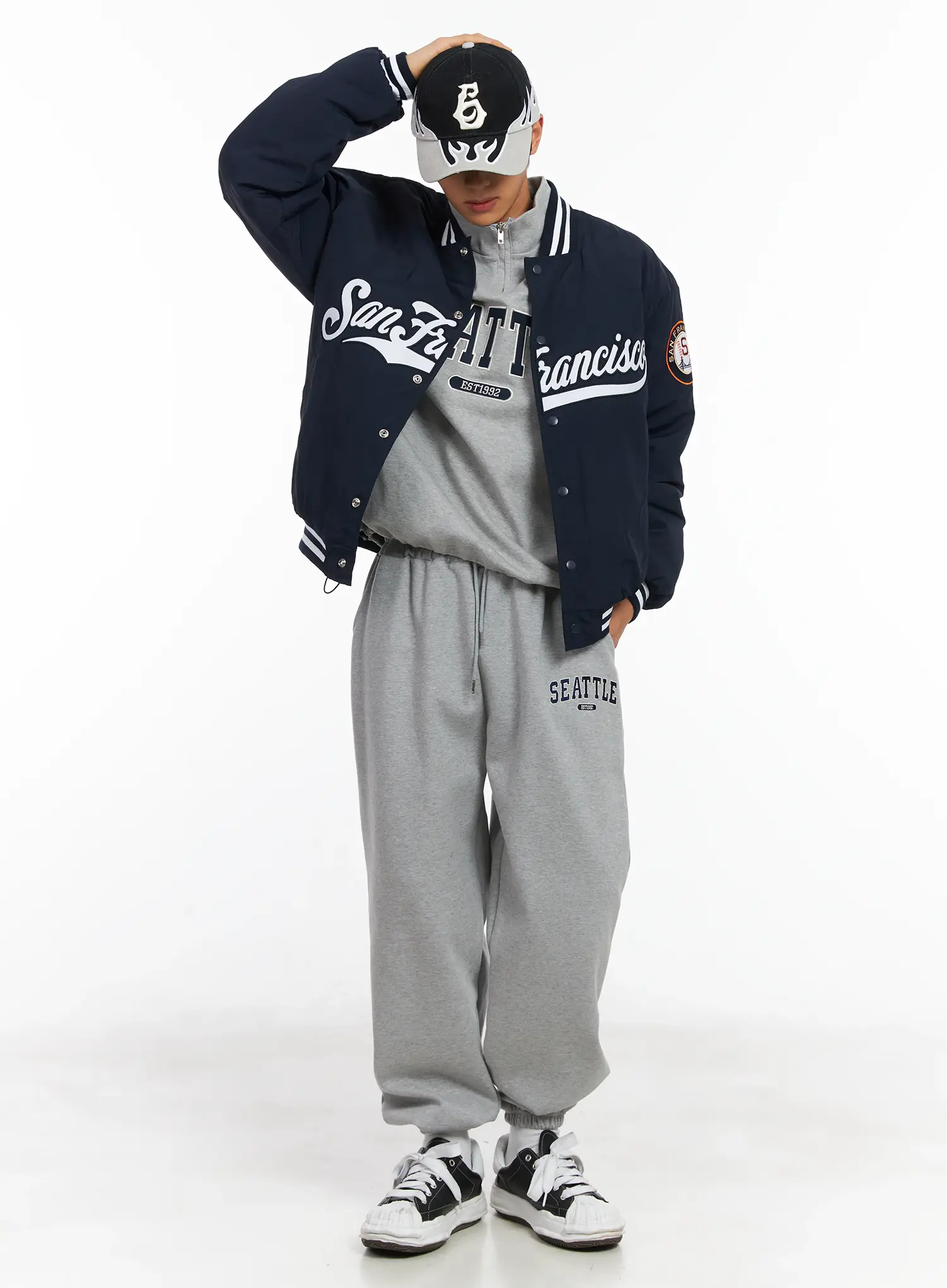 Men's Seattle Quarter-Zip Sweatshirt ID511 - Image 10