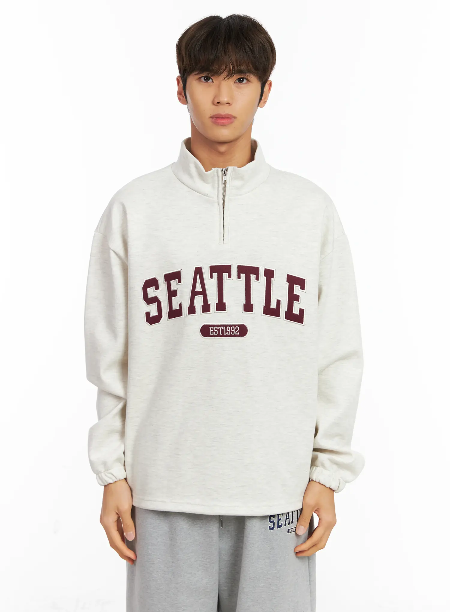 Men's Seattle Quarter-Zip Sweatshirt ID511 - Image 14