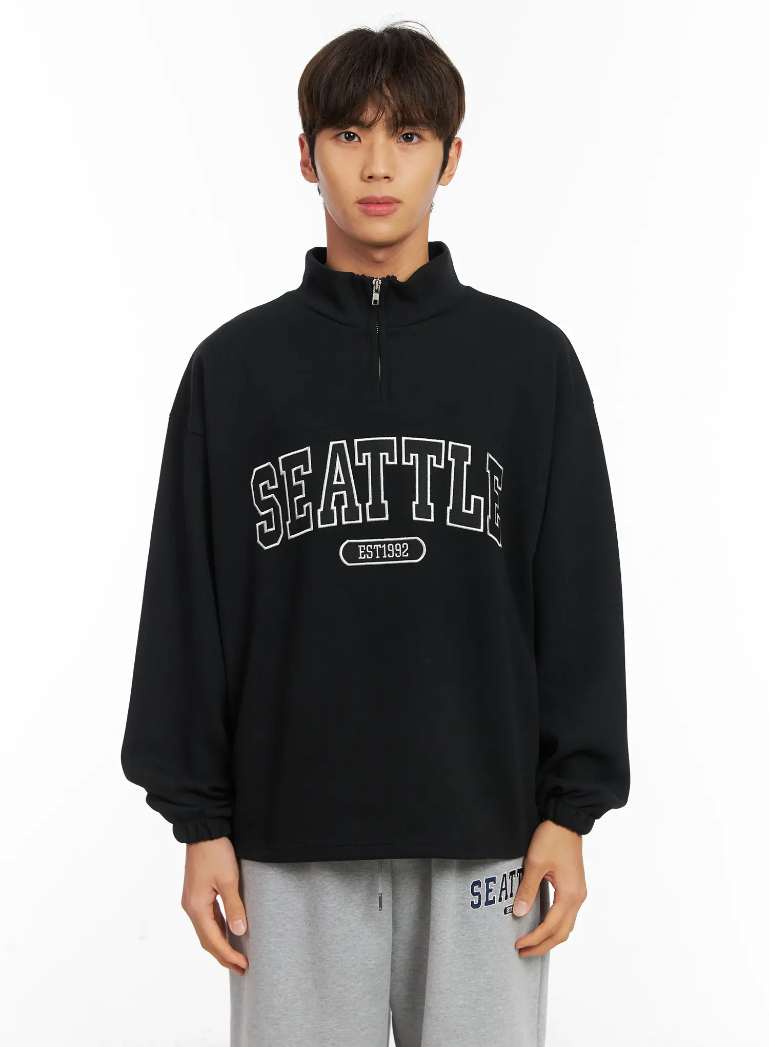 Men's Seattle Quarter-Zip Sweatshirt ID511 - Image 15