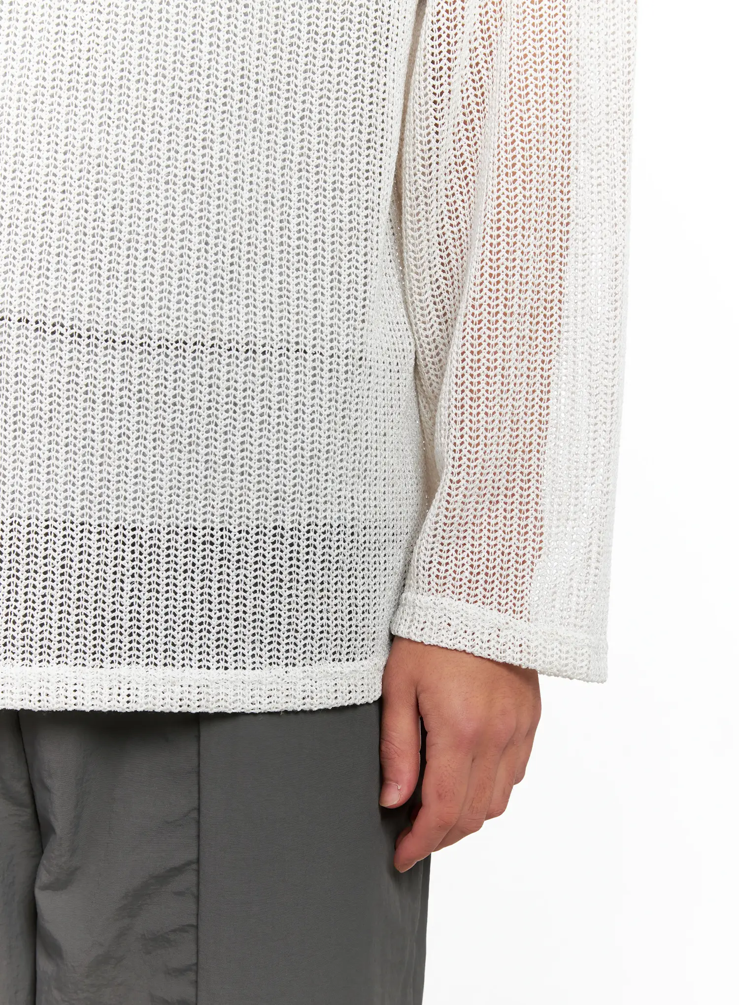 Men's Sheer Knit Long Sleeve IS510 - Image 10
