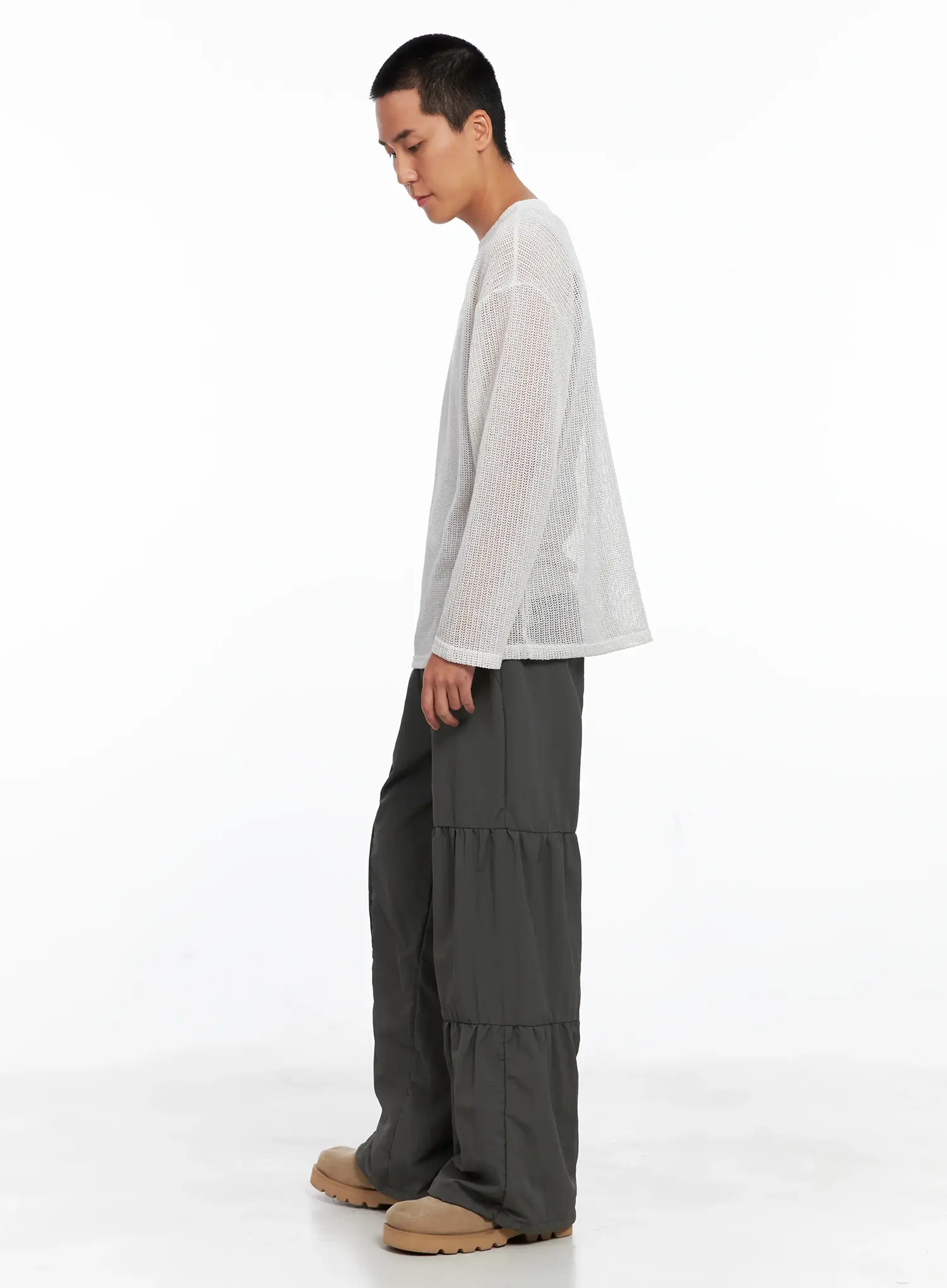 Men's Sheer Knit Long Sleeve IS510 - Image 8