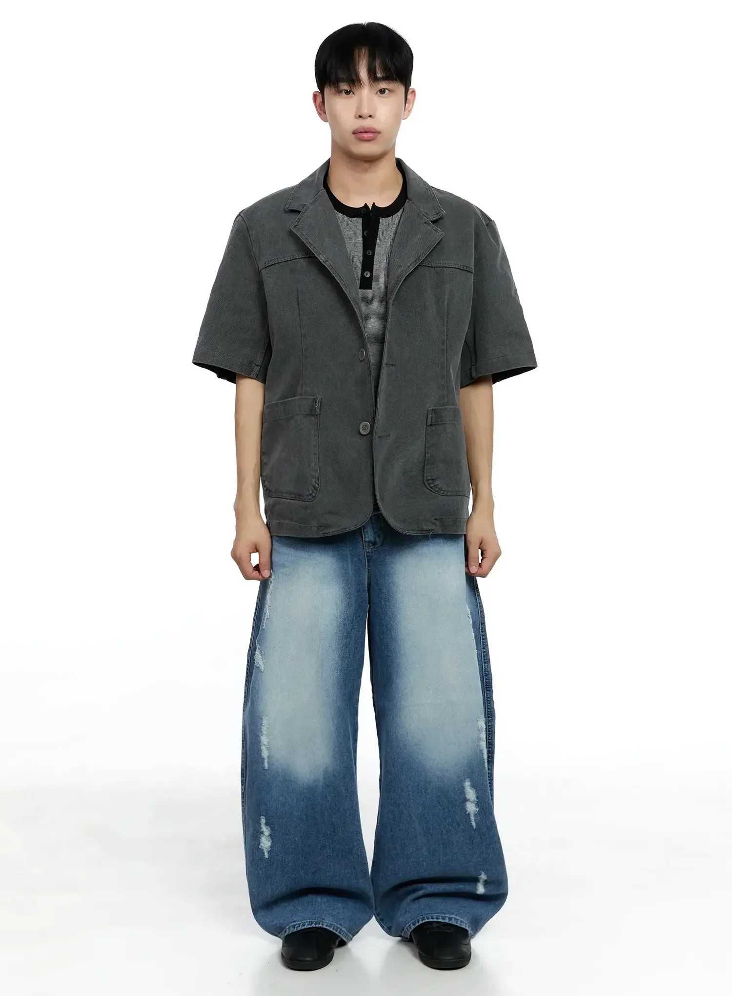Men's Short-Sleeve Button-Up IG520 - Image 7