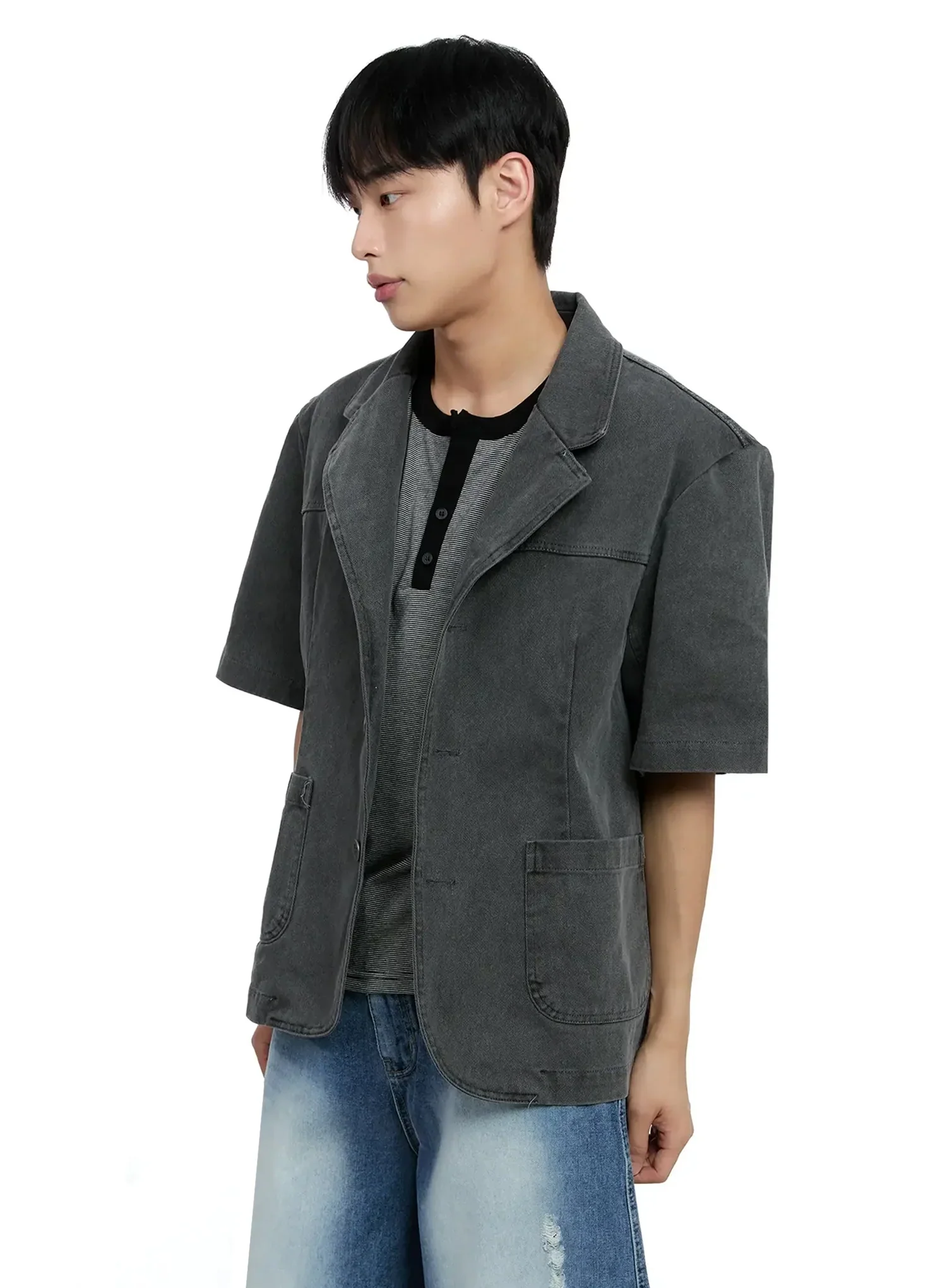 Men's Short-Sleeve Button-Up IG520 - Image 9