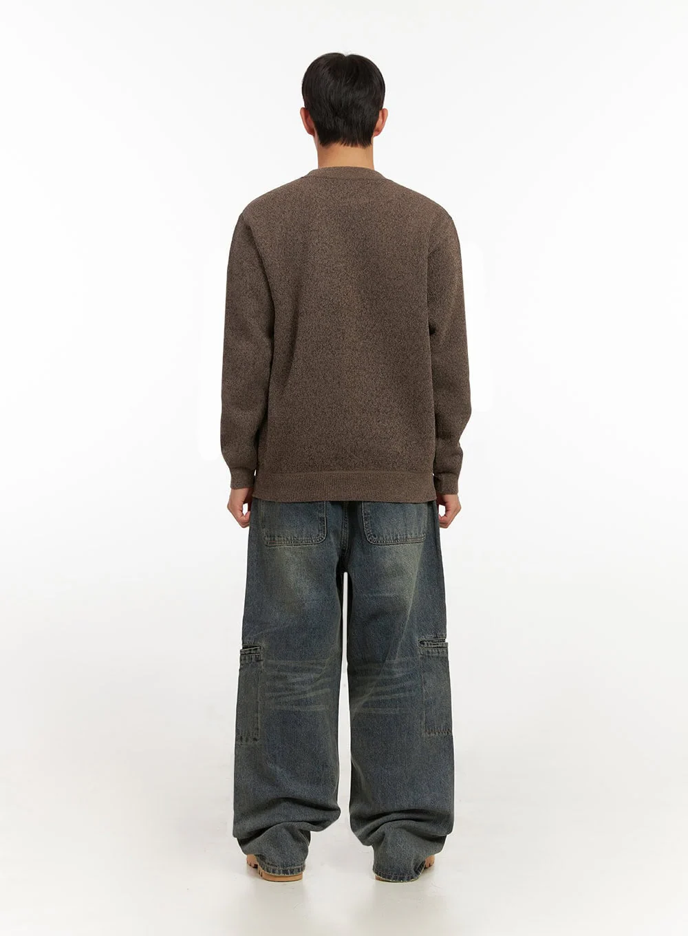 Men's Side Slit Washed Jeans ID406 - Image 8