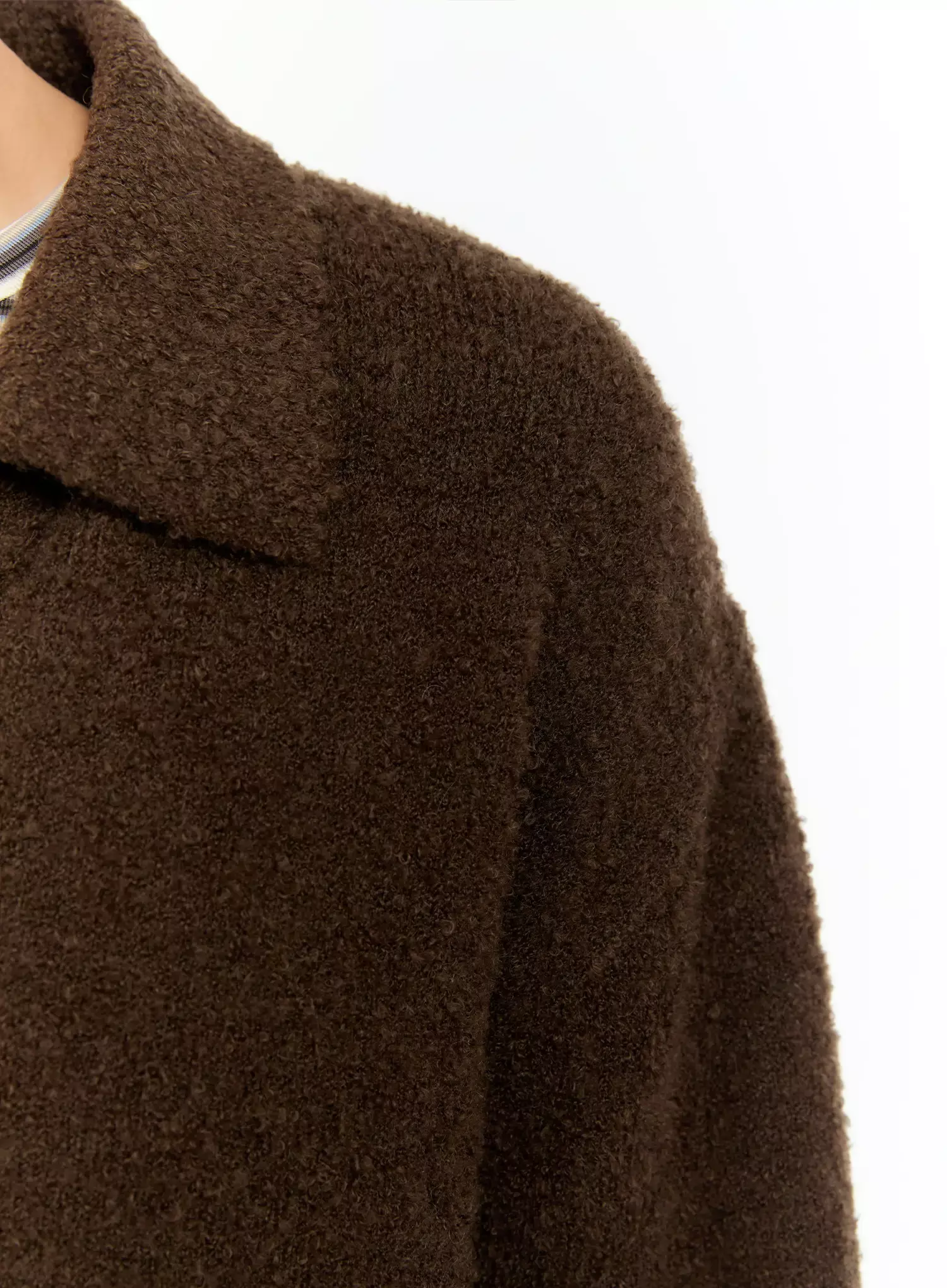 Men's Simple Wool Collar Cardigan IN525 - Image 6
