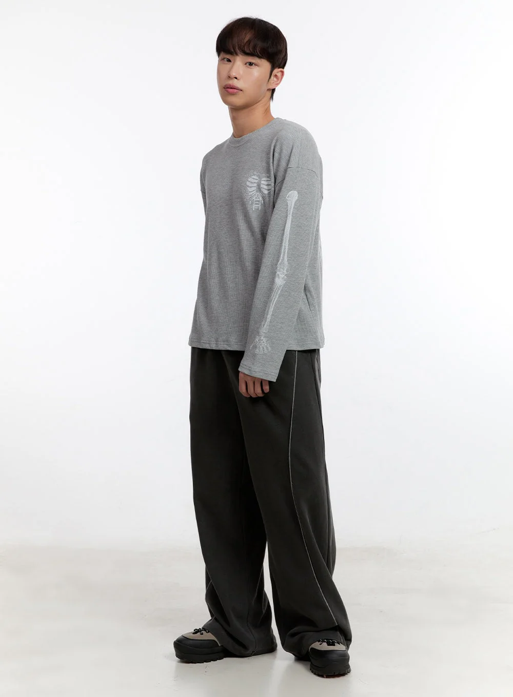 Men's Skeleton Graphic Long Sleeve Top IA504 - Image 11