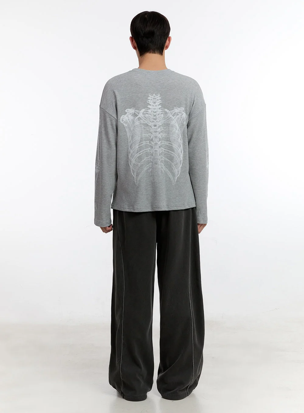 Men's Skeleton Graphic Long Sleeve Top IA504 - Image 9
