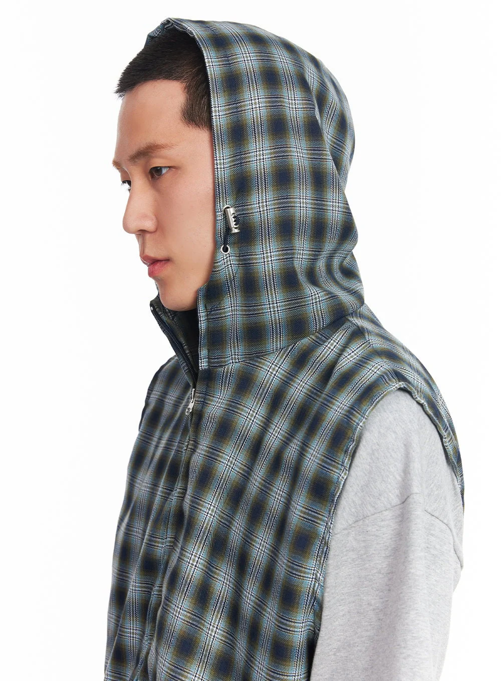 Men's Sleeveless Plaid Vest IU512 - Image 5