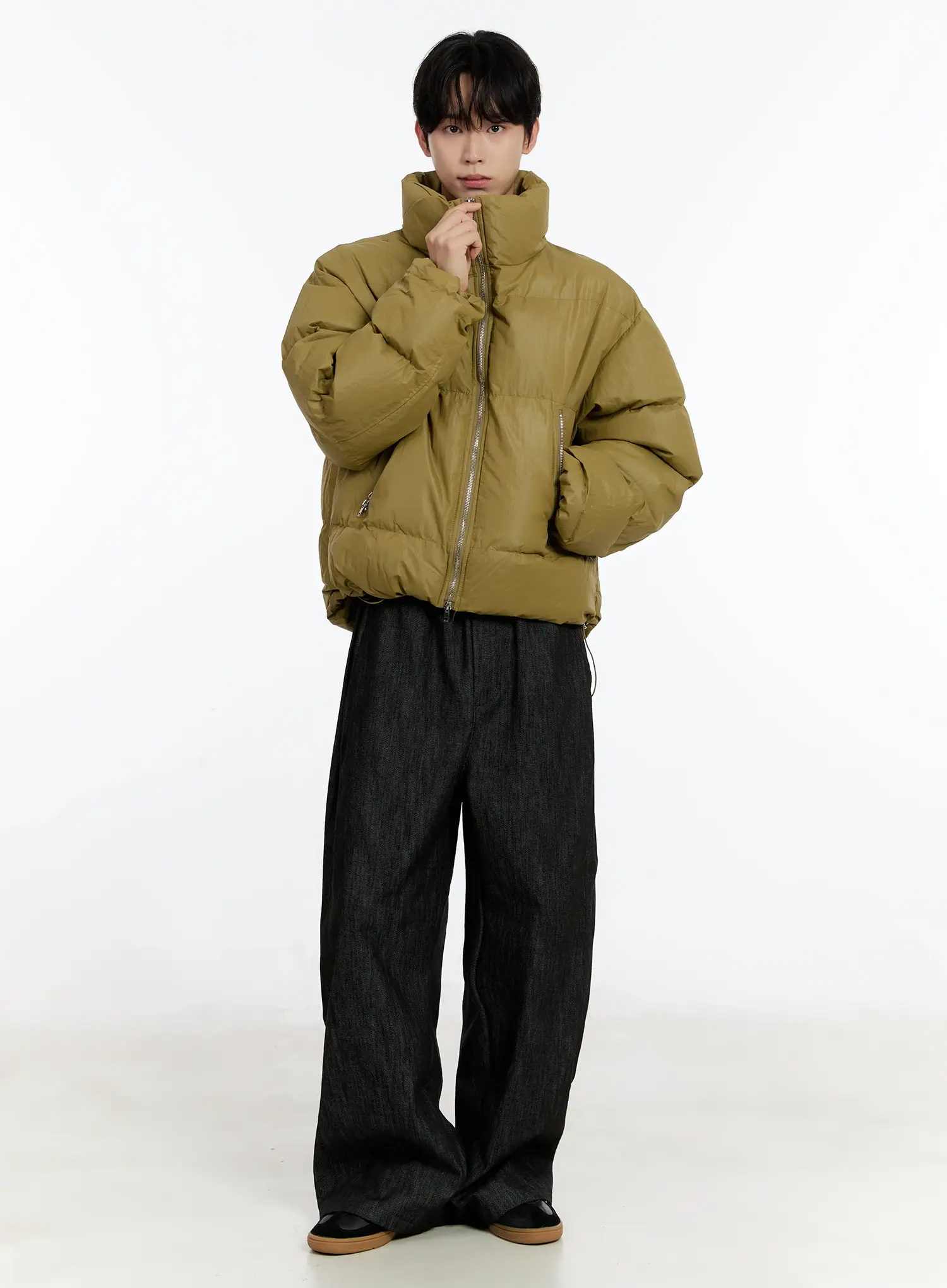 Men's Snap Button Wide-Leg Jeans ID502 - Image 3