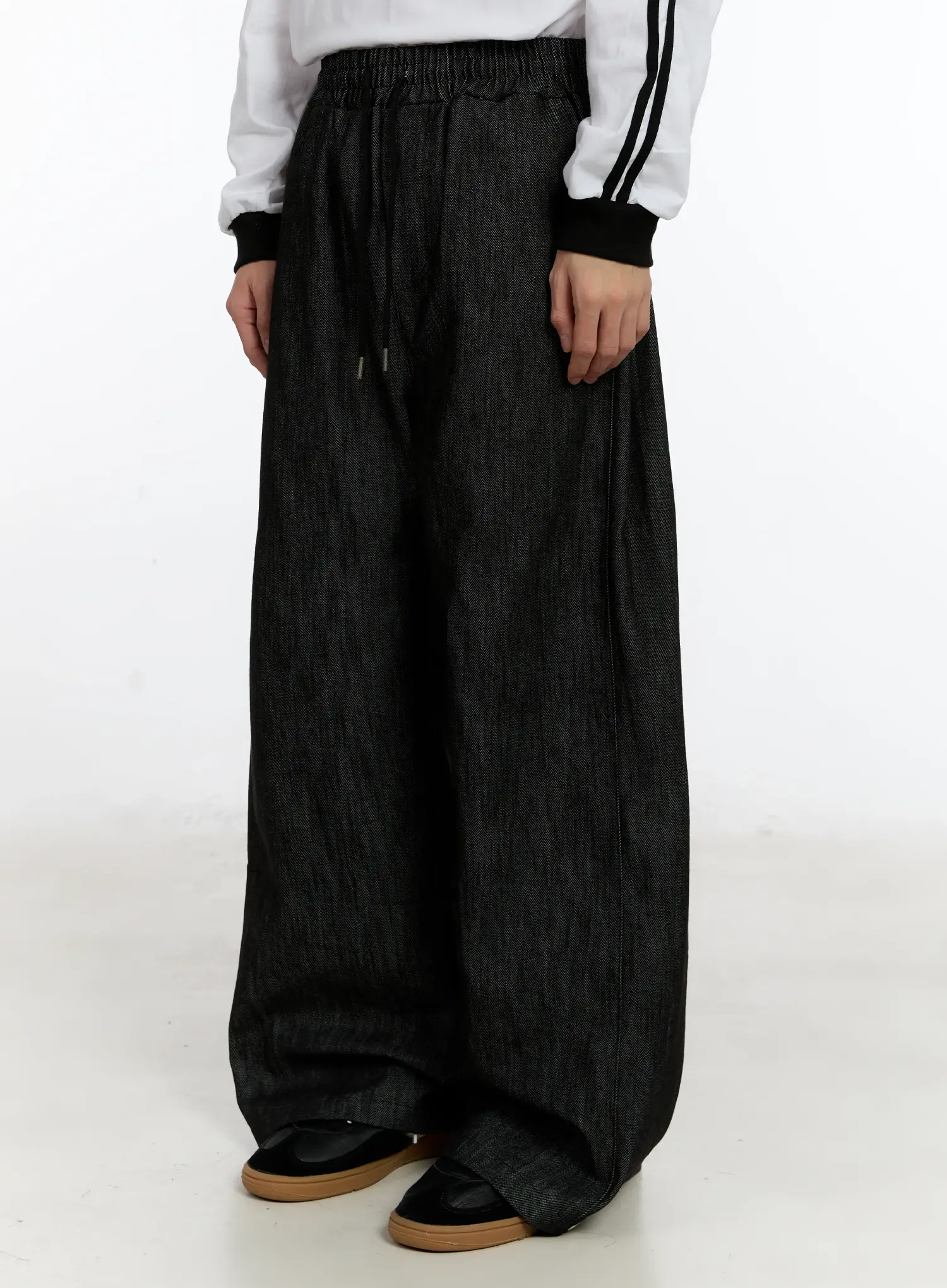Men's Snap Button Wide-Leg Jeans ID502 - Image 5