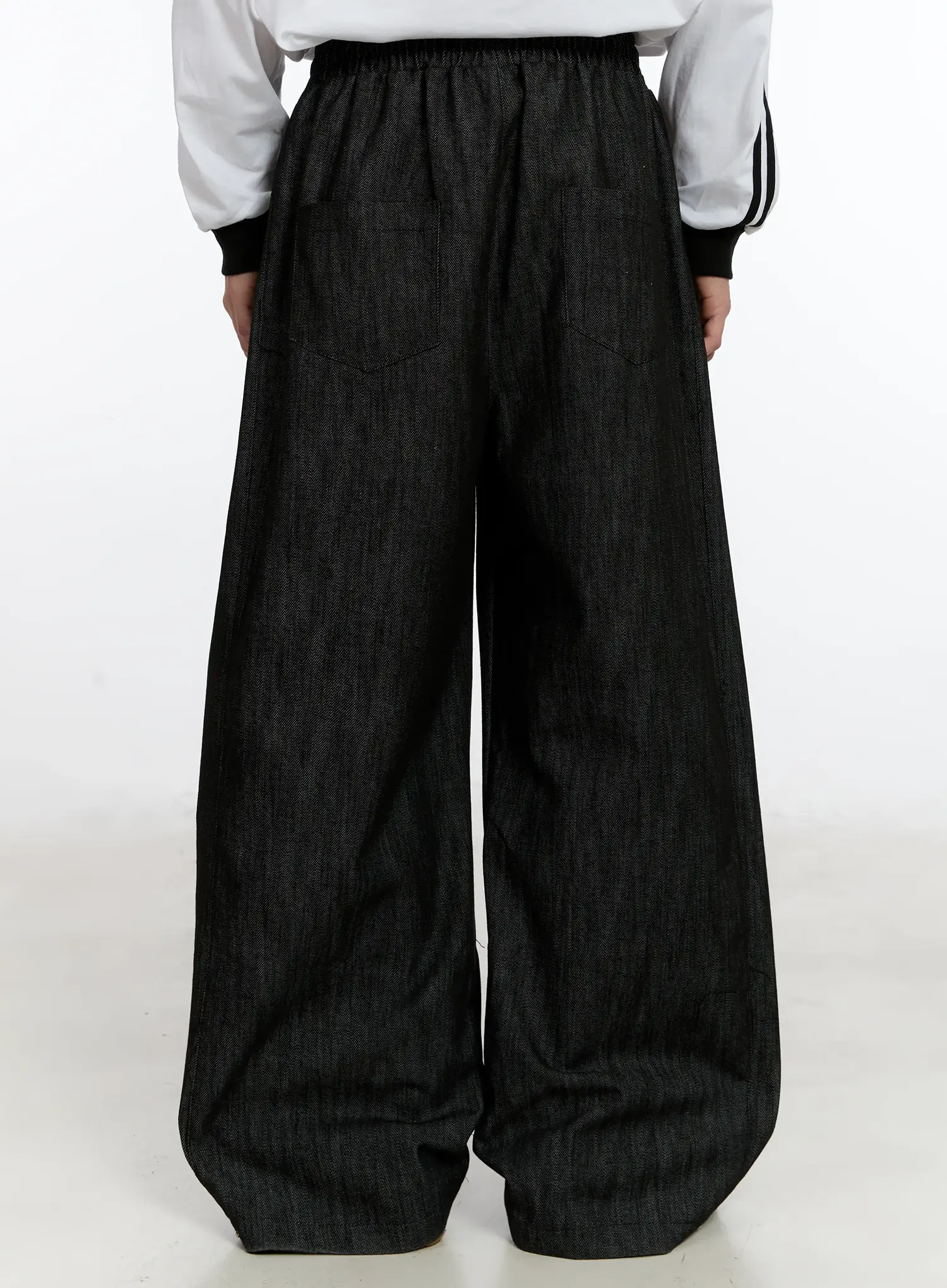 Men's Snap Button Wide-Leg Jeans ID502 - Image 8