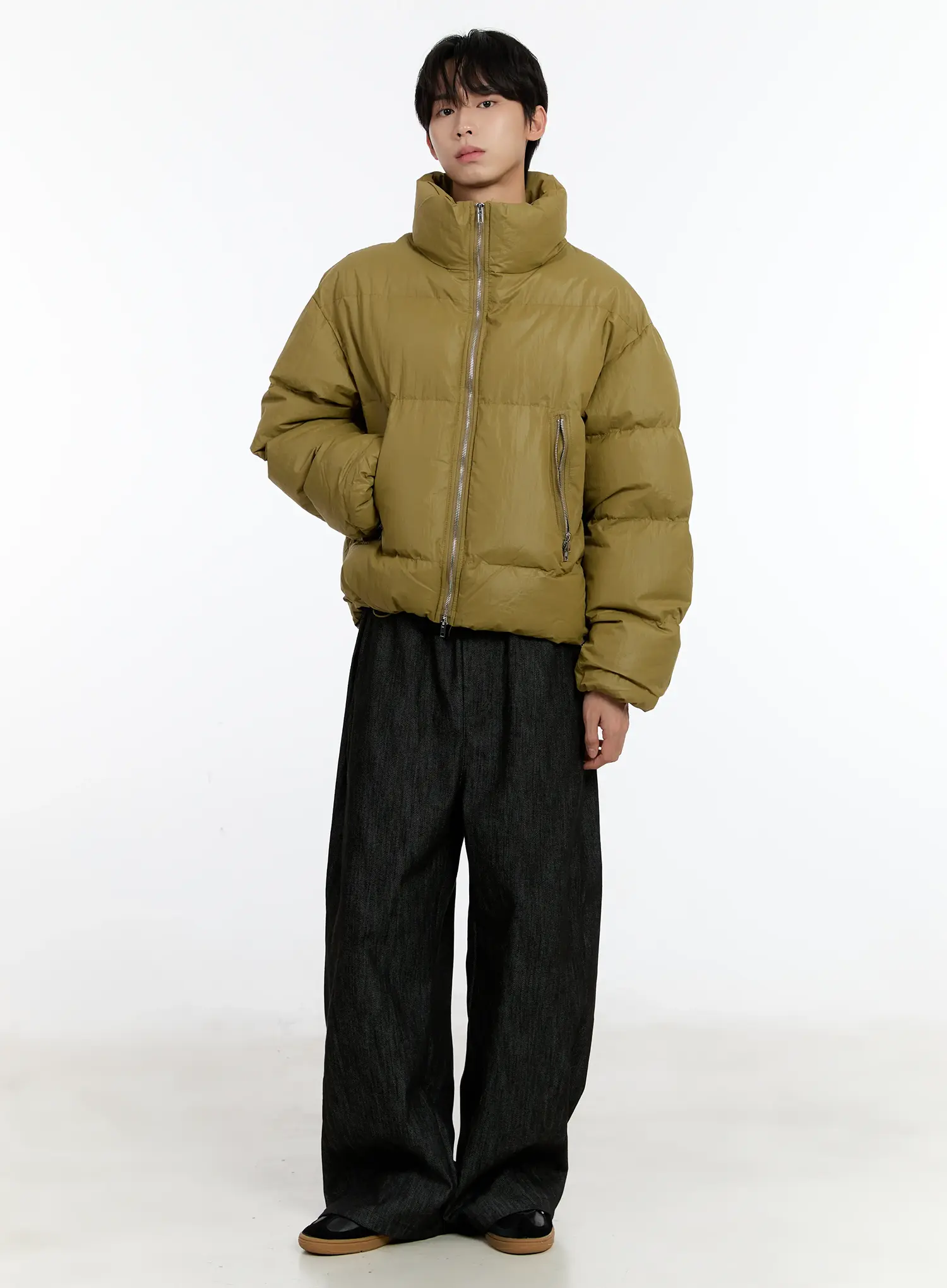 Men's Snap Button Wide-Leg Jeans ID502 - Image 9