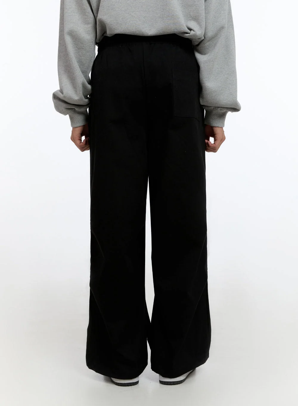 Men's Solid Banded Parachute Pants IS413 - Image 5