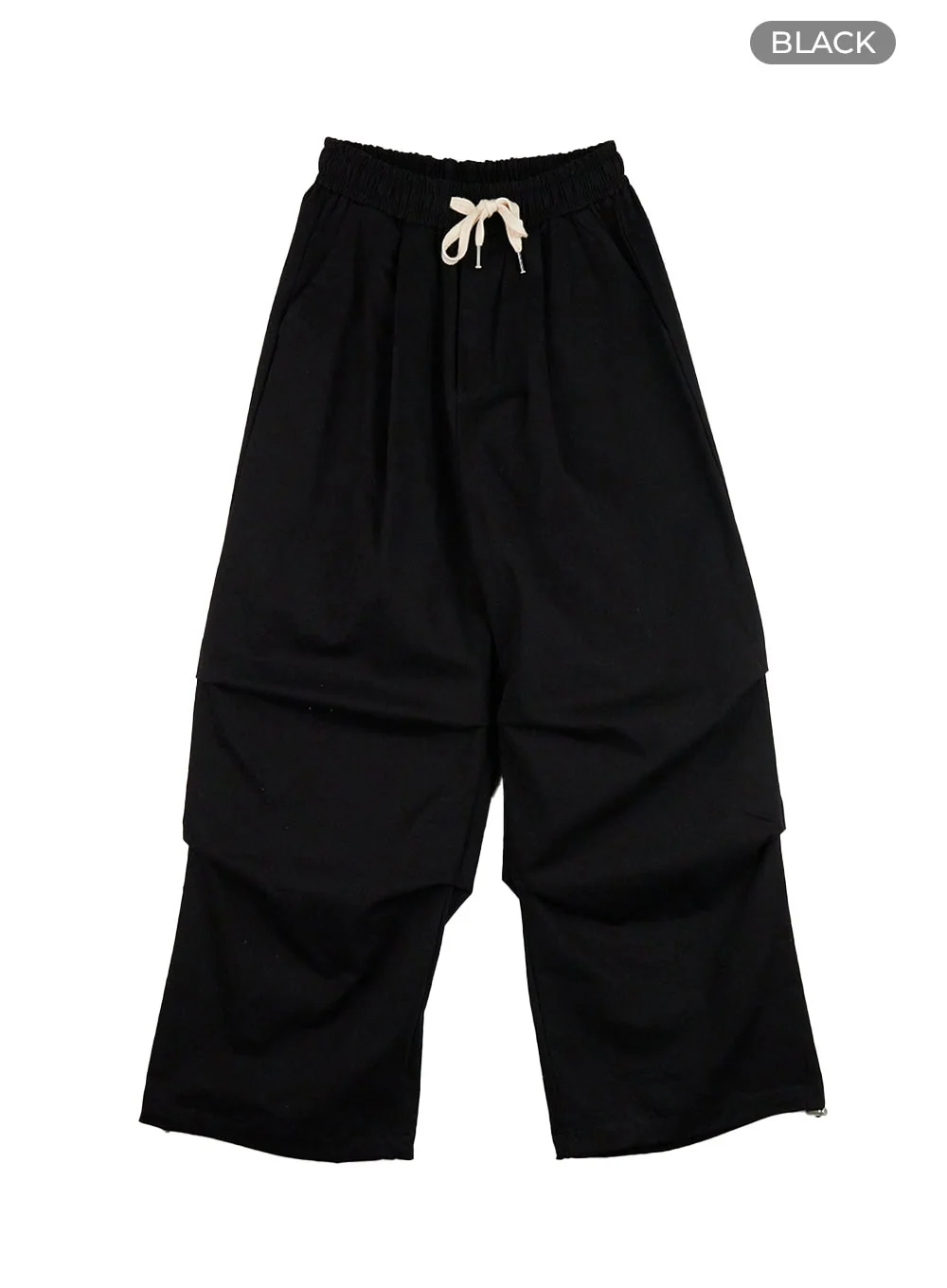 Men's Solid Banded Parachute Pants IS413 - Image 9