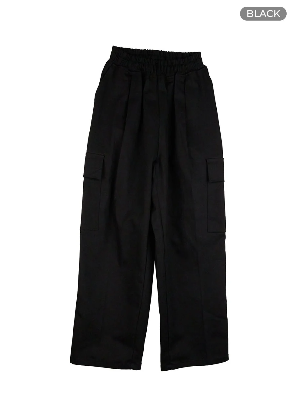 Men's Solid Cargo Pants (Black) IU412 - Image 10