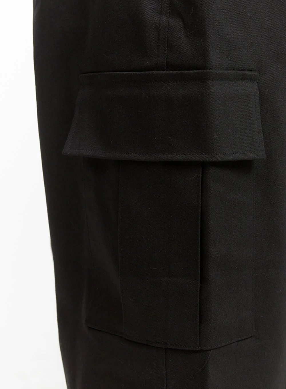 Men's Solid Cargo Pants (Black) IU412 - Image 4
