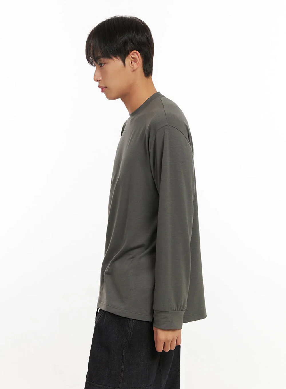Men's Solid Comfort Long Sleeve Tee ID413 - Image 4