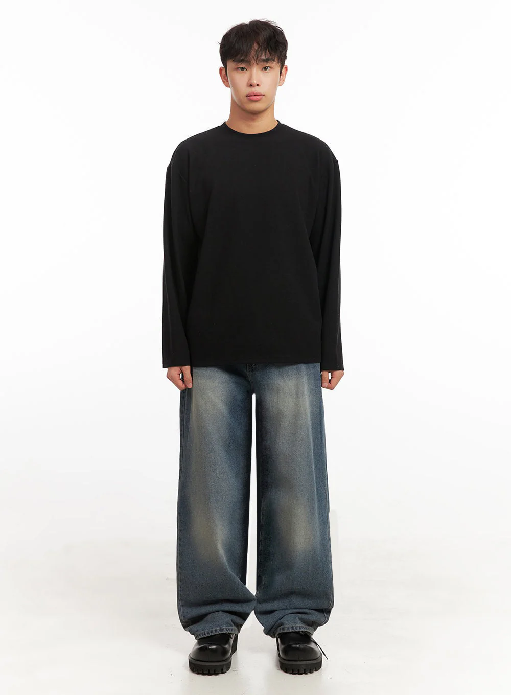 Men's Solid Long Sleeve Tee ID427 - Image 7